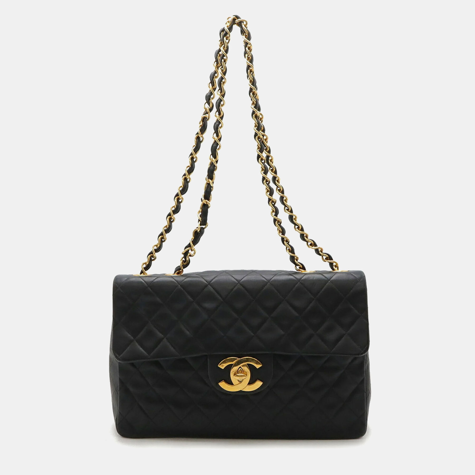 

Chanel Black Lambskin Deca Chain Shoulder Bag