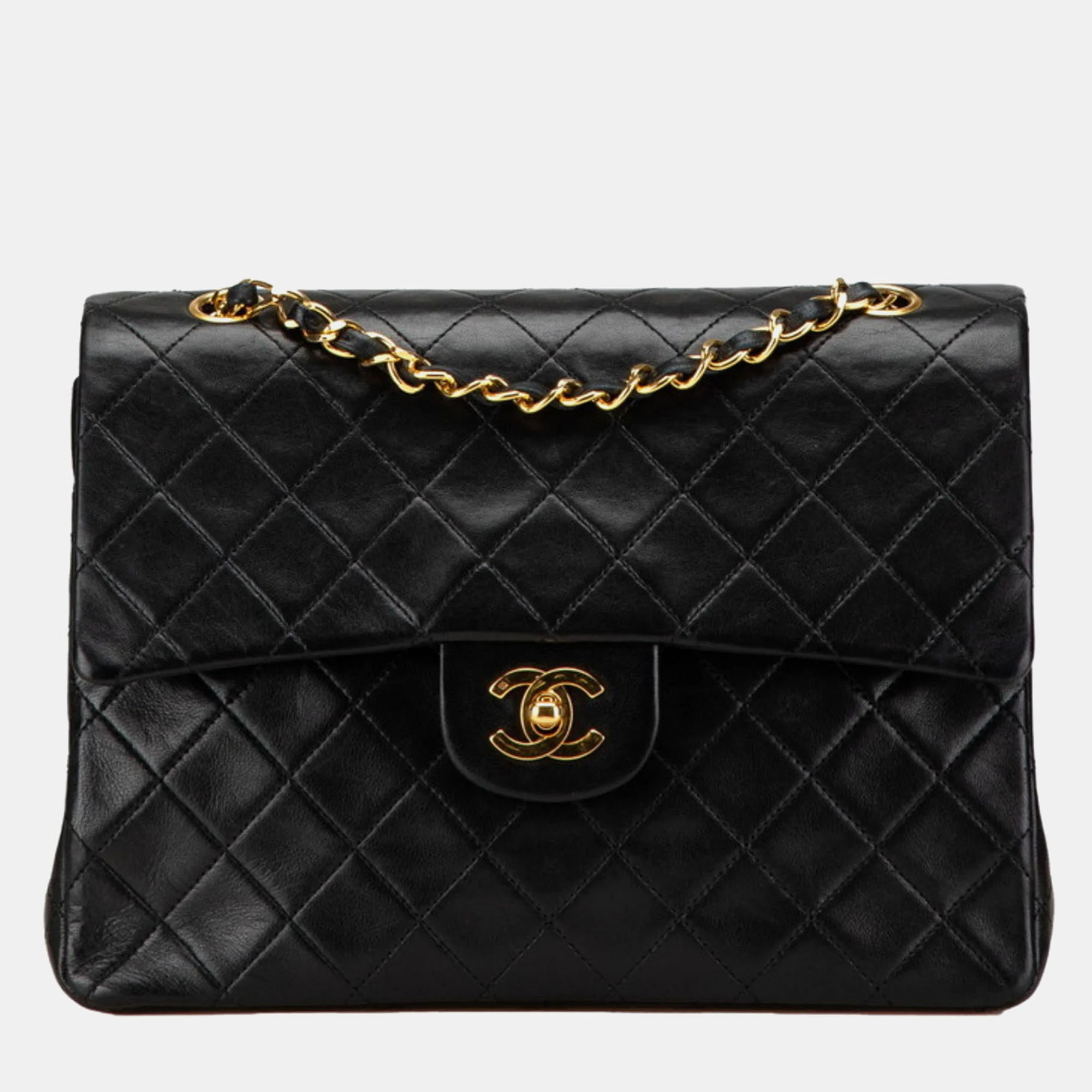 

Chanel Black Lambskin Medium Classic Double Flap Shoulder Bag