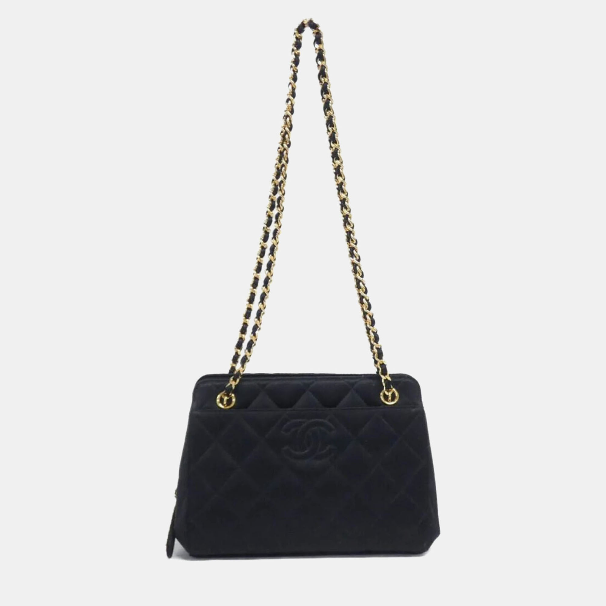 

Chanel Black Quilted Satin Shoulder Bag