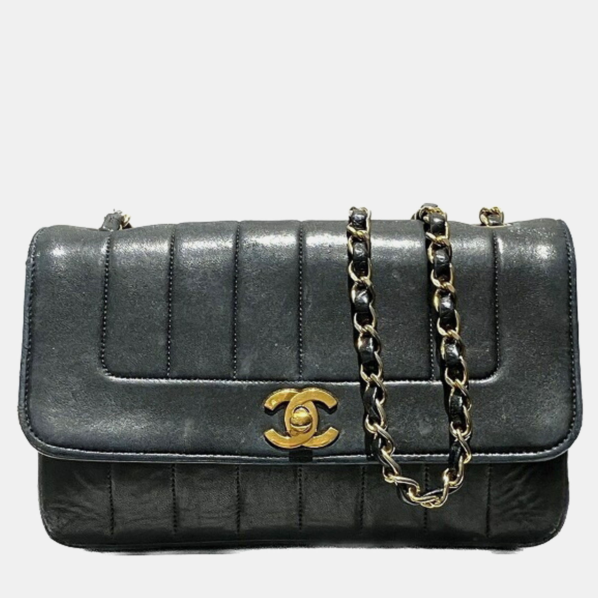 

Chanel Mademoiselle Chain Shoulder Bag, Black