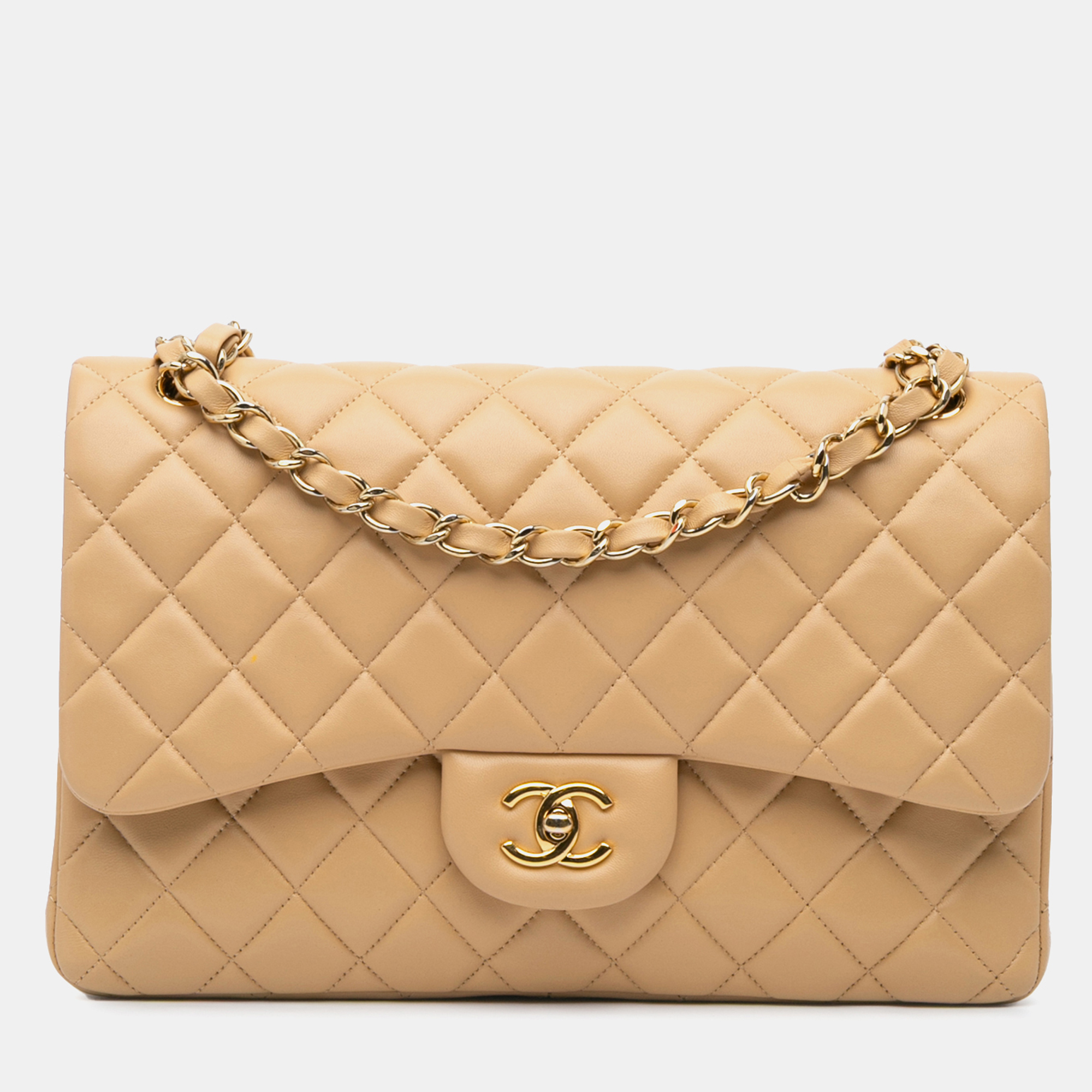 

Chanel Brown Jumbo Classic Lambskin Double Flap