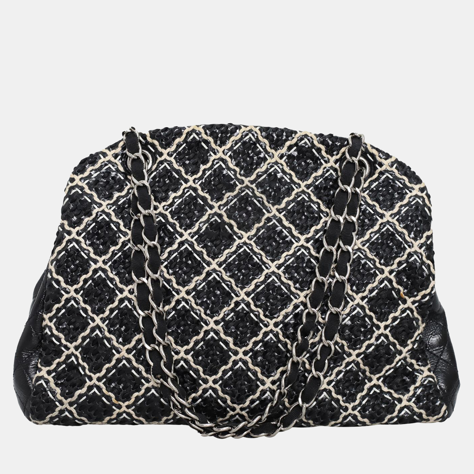 

Chanel Black Woven Just Mademoiselle Bag