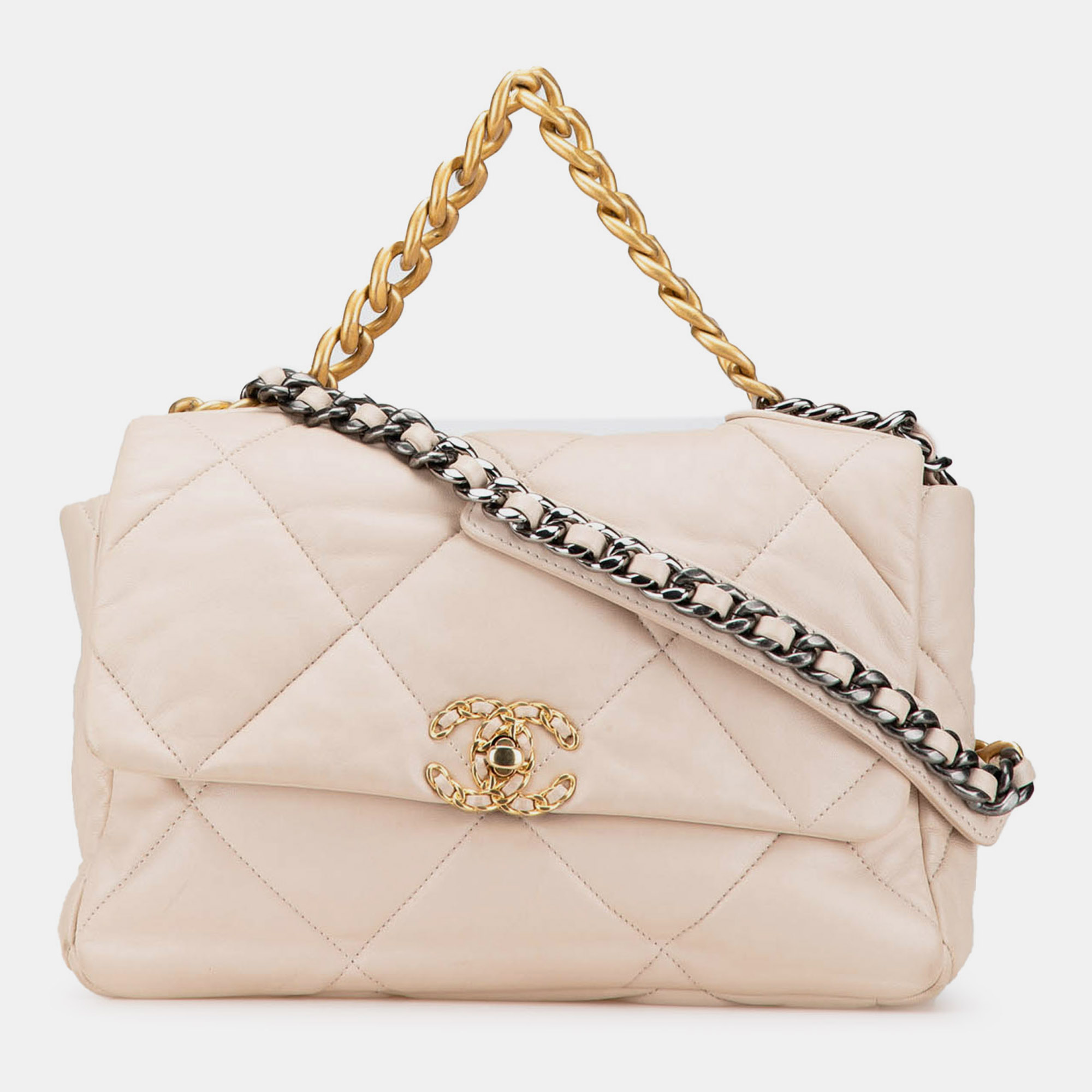 

Chanel Beige Large Lambskin 19 Flap