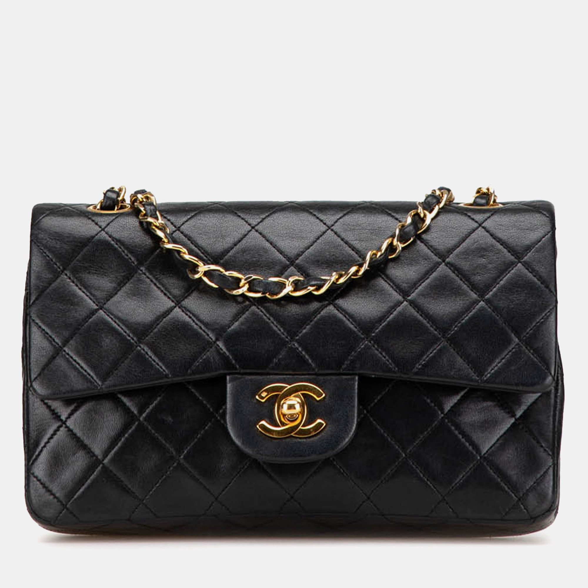 

Chanel Black Small Classic Lambskin Double Flap