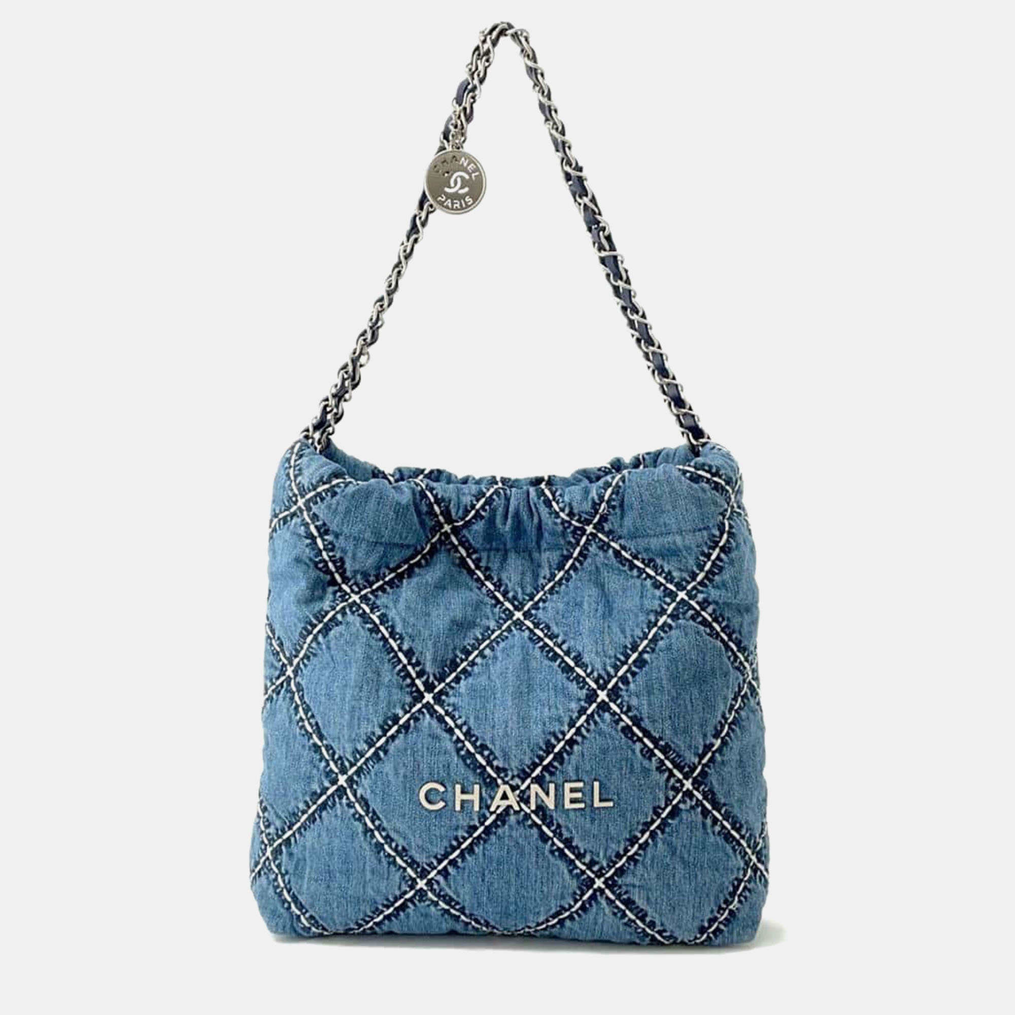 

Chanel Blue Denim Chain Small Shoulder Bag