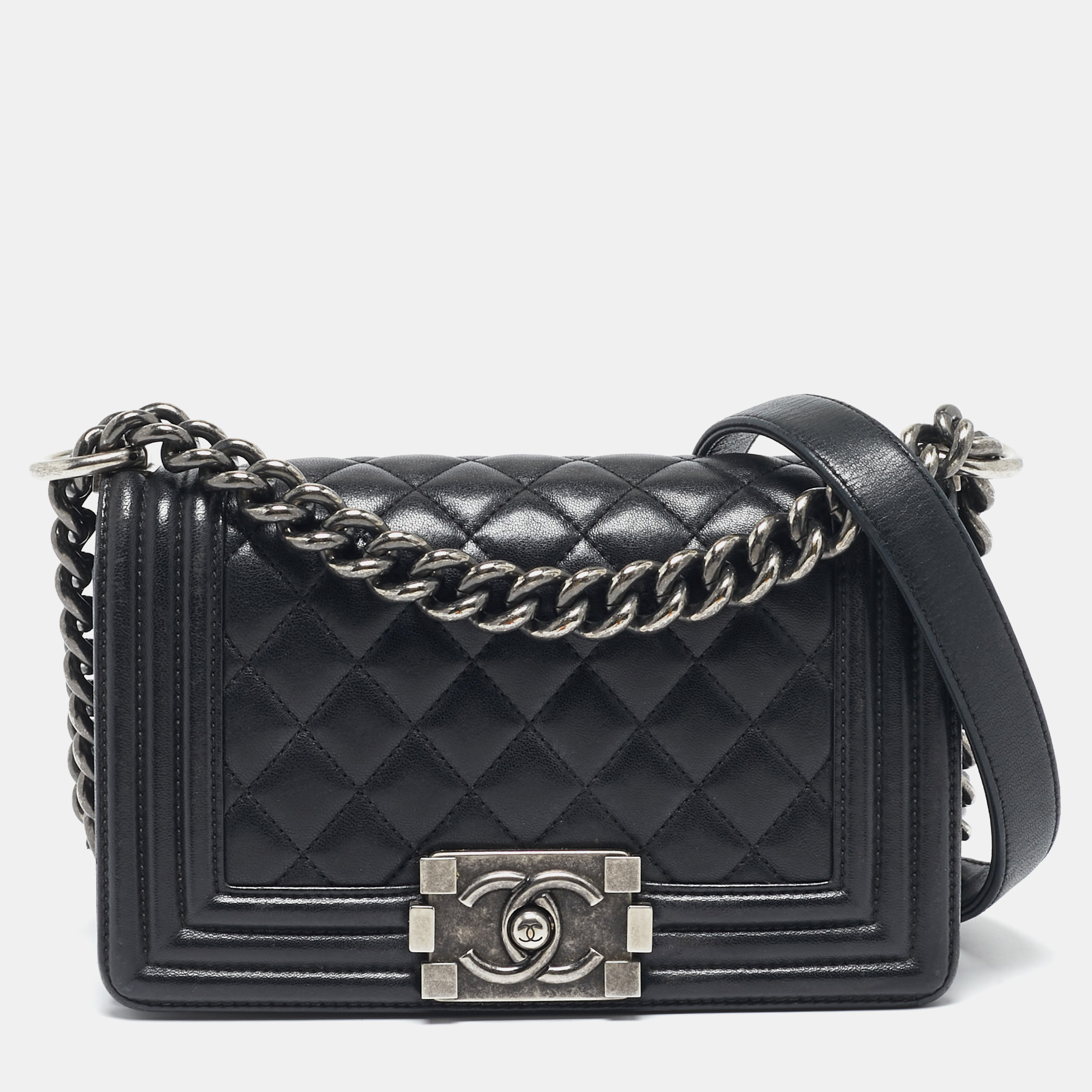 

Chanel Black Quilted Leather  Boy Flap Bag