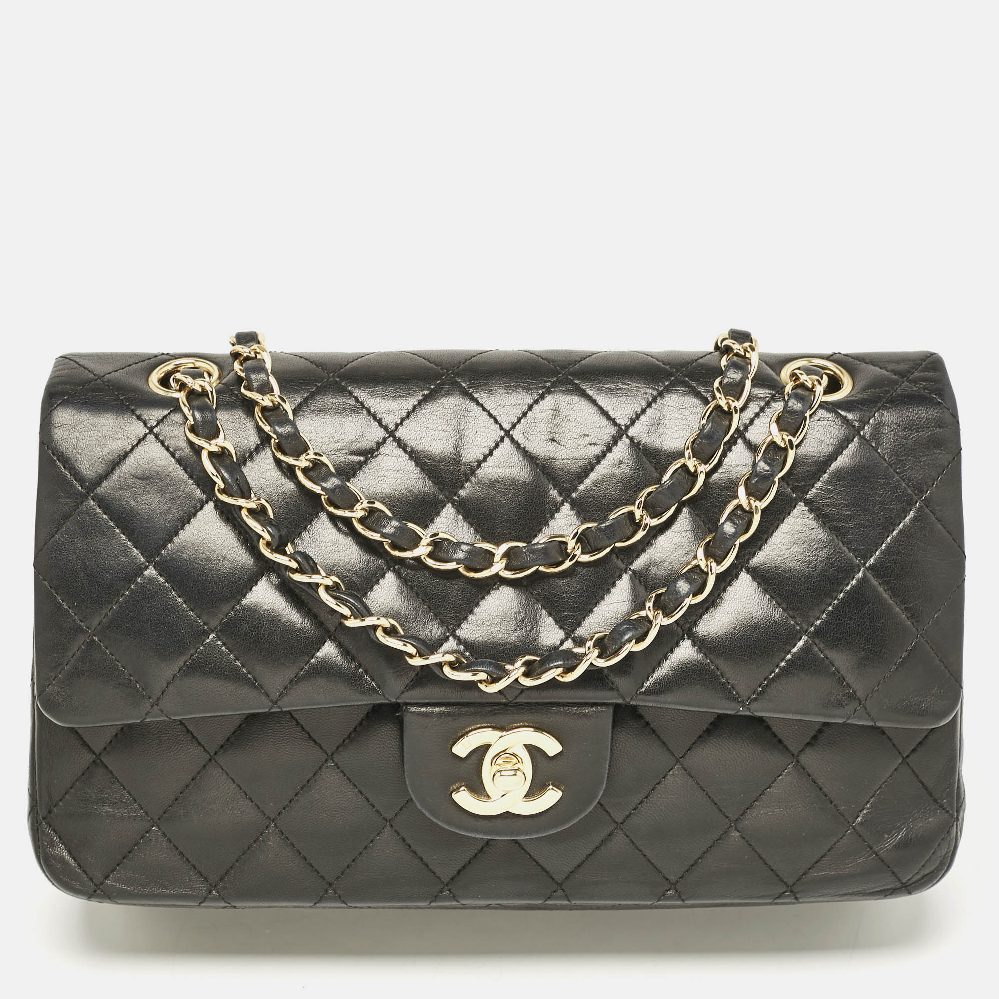 

Chanel Black Quilted Leather Medium Classic Double Flap Bag