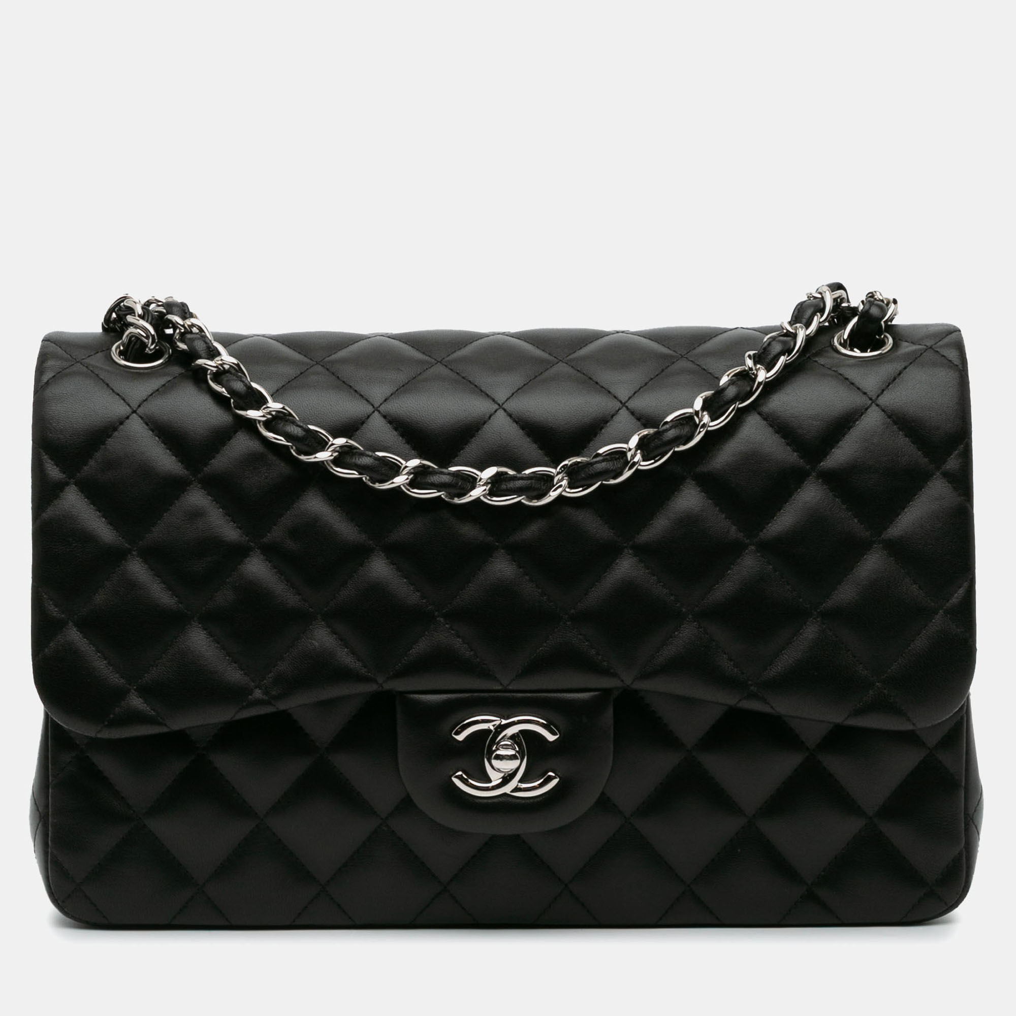 

Chanel Black Jumbo Classic Lambskin Double Flap