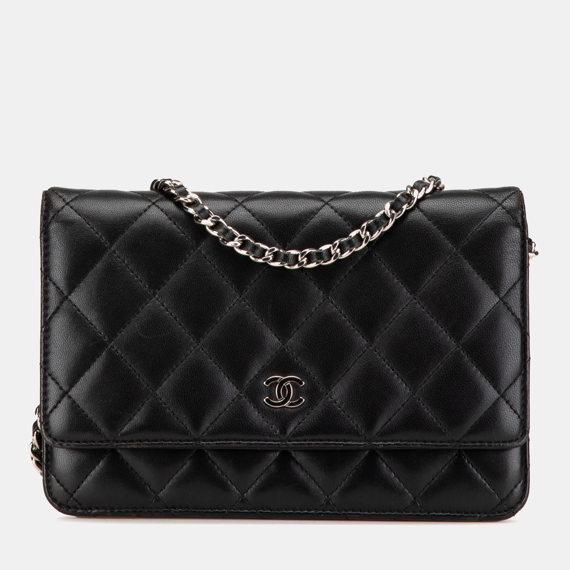 

Chanel Black CC Quilted Lambskin Wallet On Chain