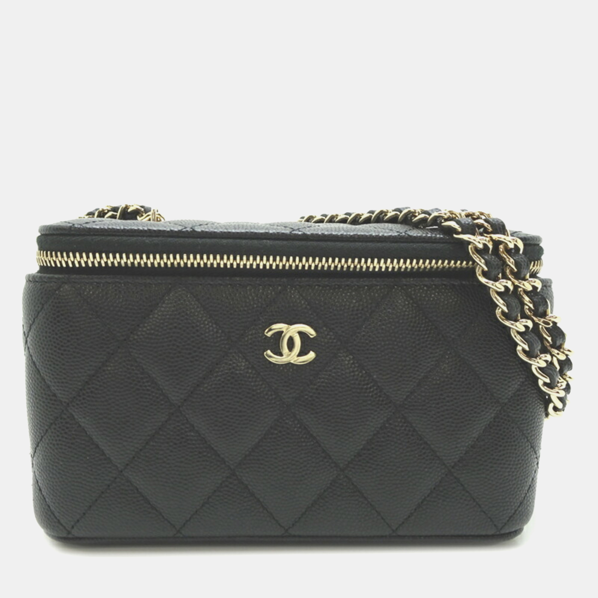 

Chanel Vanity Case Shoulder Bag Caviar Skin Black