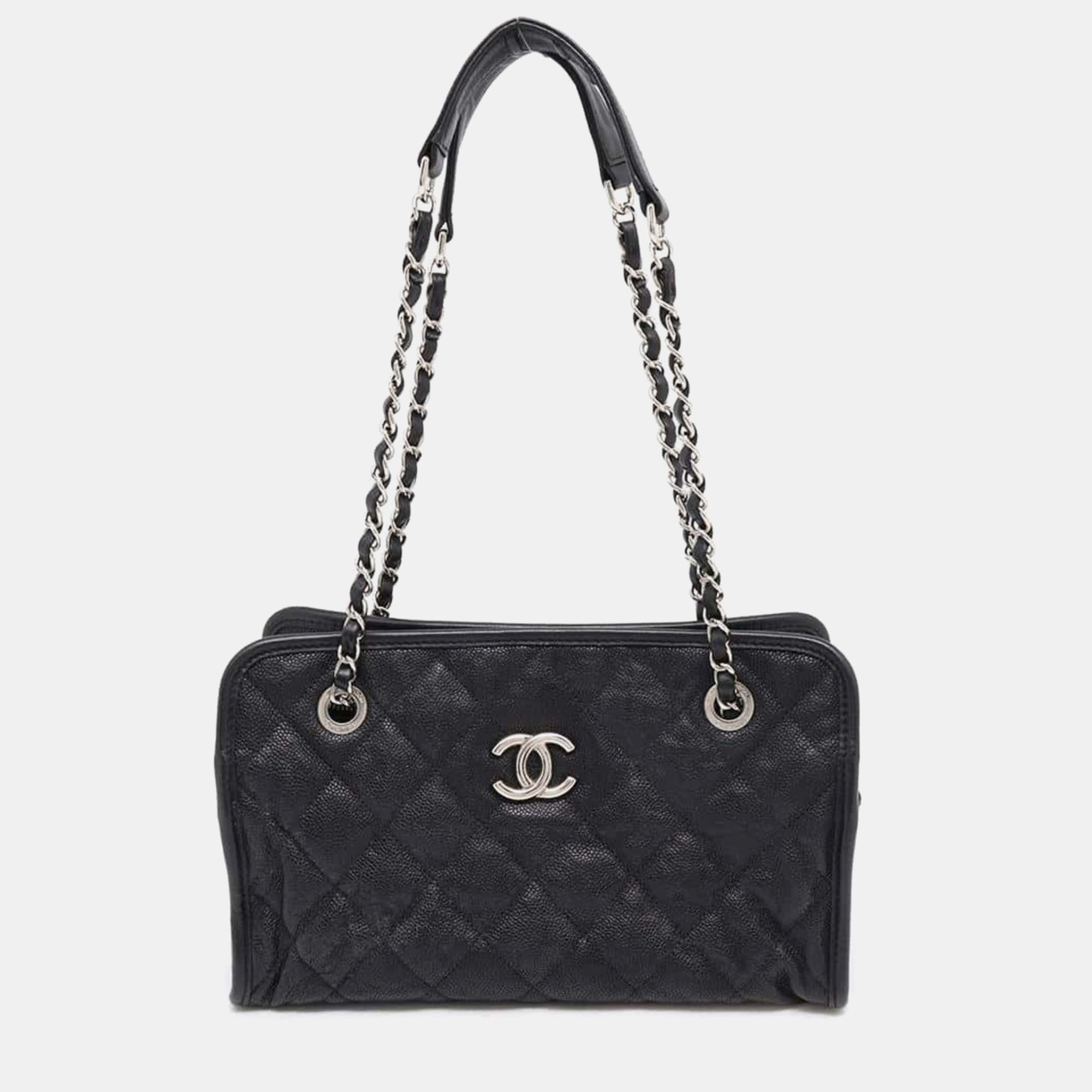 

Chanel Black Caviar French Riviera Chain Shoulder Bag