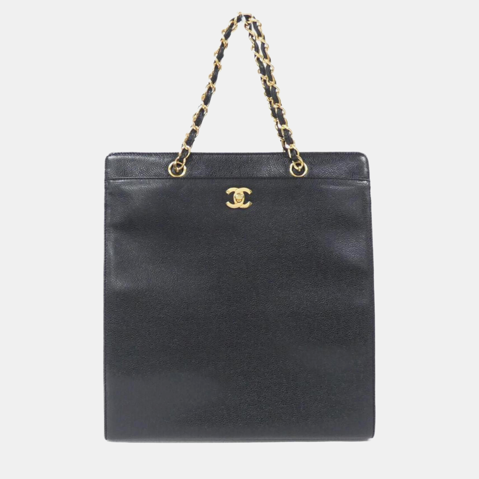 

Chanel Black Caviar Leather Handbag