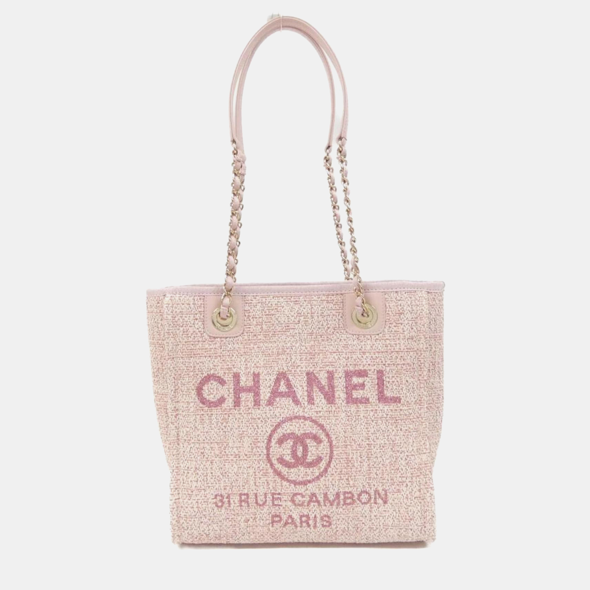 

Chanel Light Pink Deauville Tote Bag