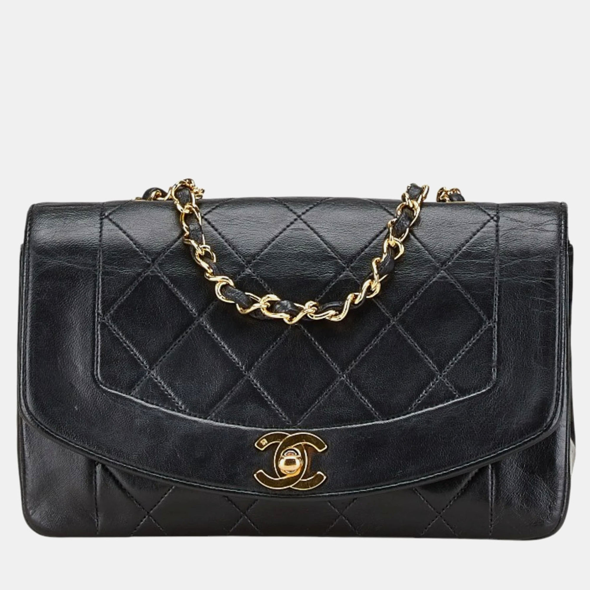 

Chanel Black Leather Small Diana Flap Shoulder Bag