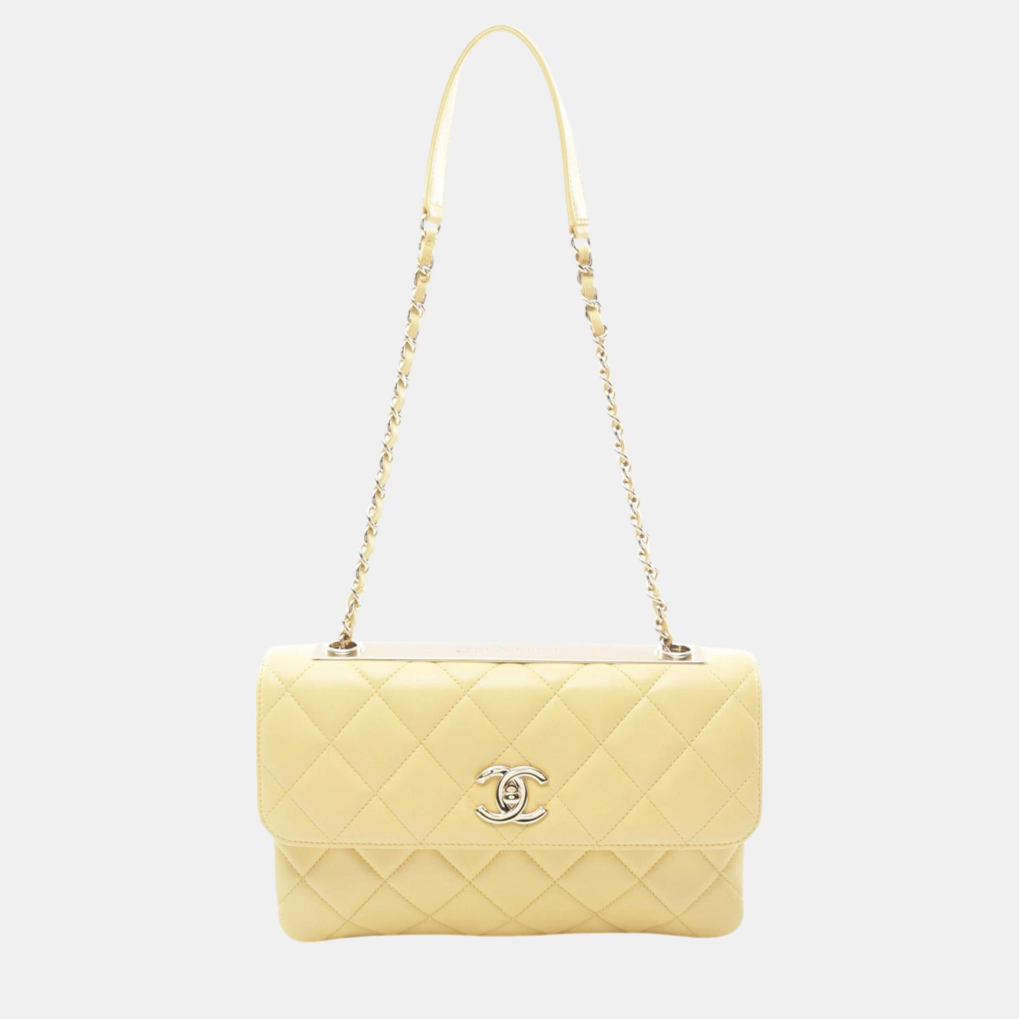 

Chanel Yellow Quilted Lambskin Trendy CC Flap