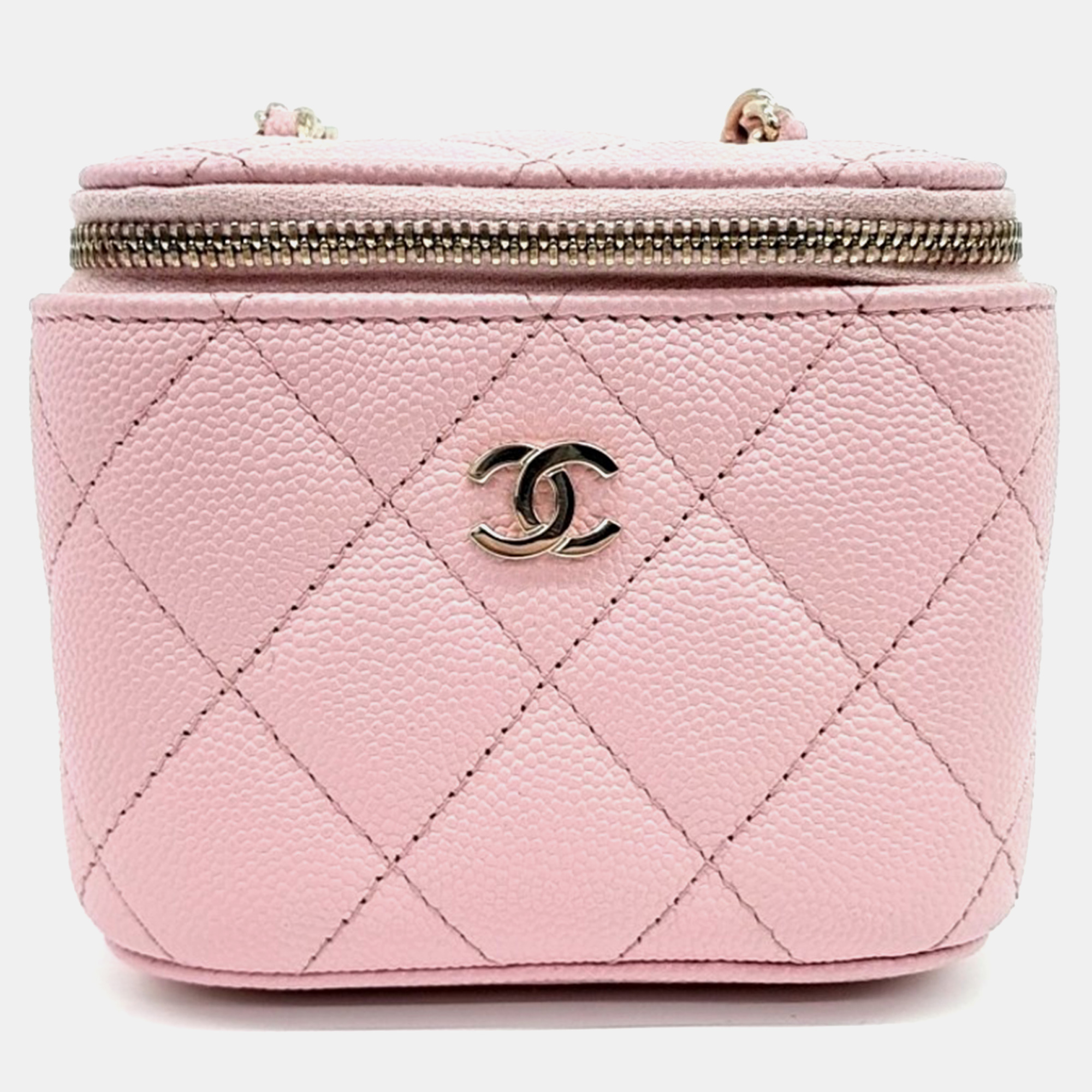 

Chanel Leather Caviar Vanity Mini Crossbody Bag, Pink