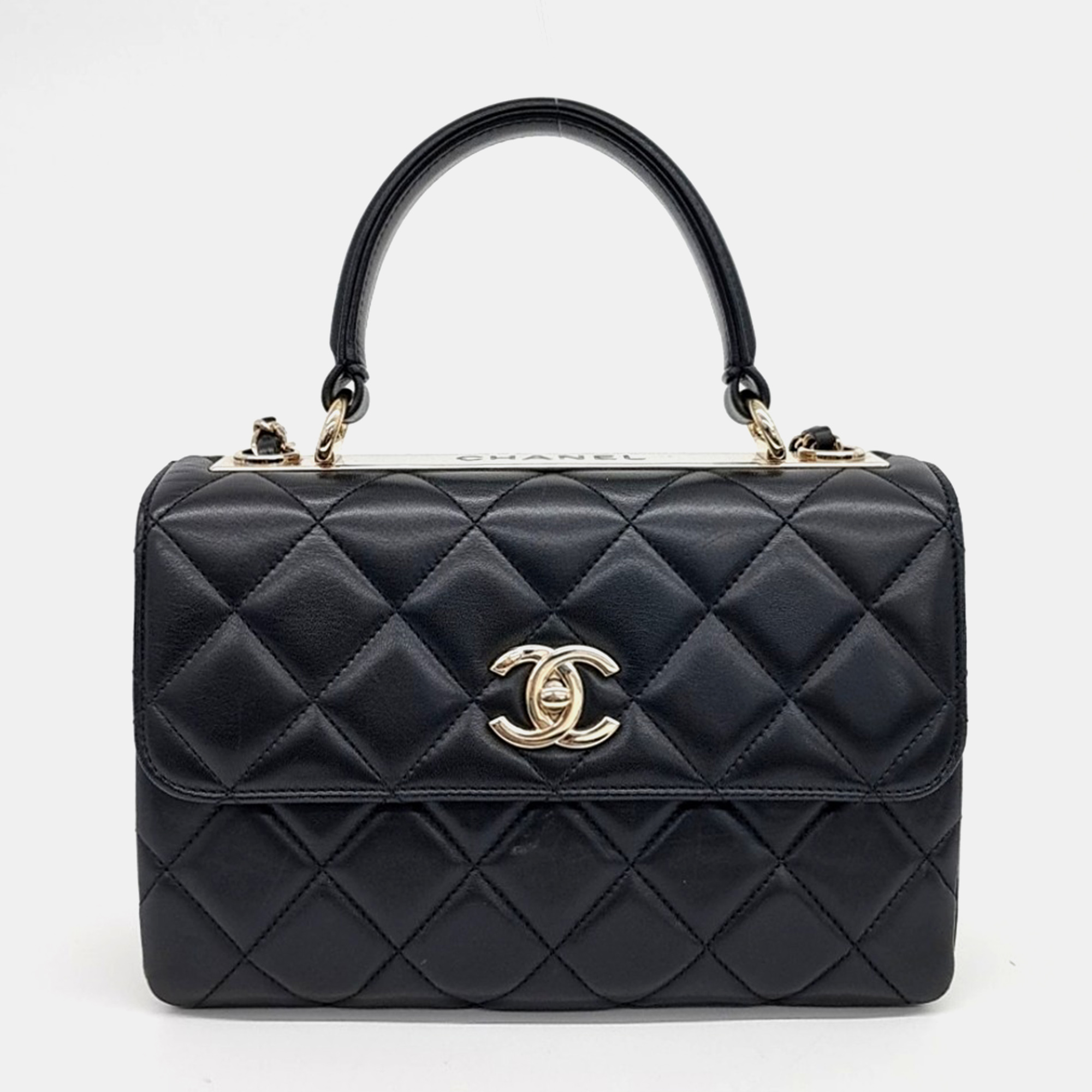 

Chanel Black Leather Lambskin Trendy CC Small bag