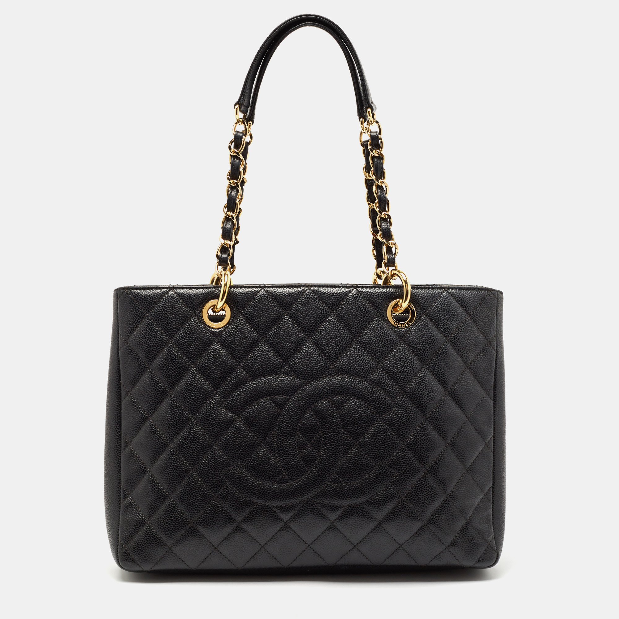 

Chanel Black Quilted Caviar Leather Grand Shopper Tote