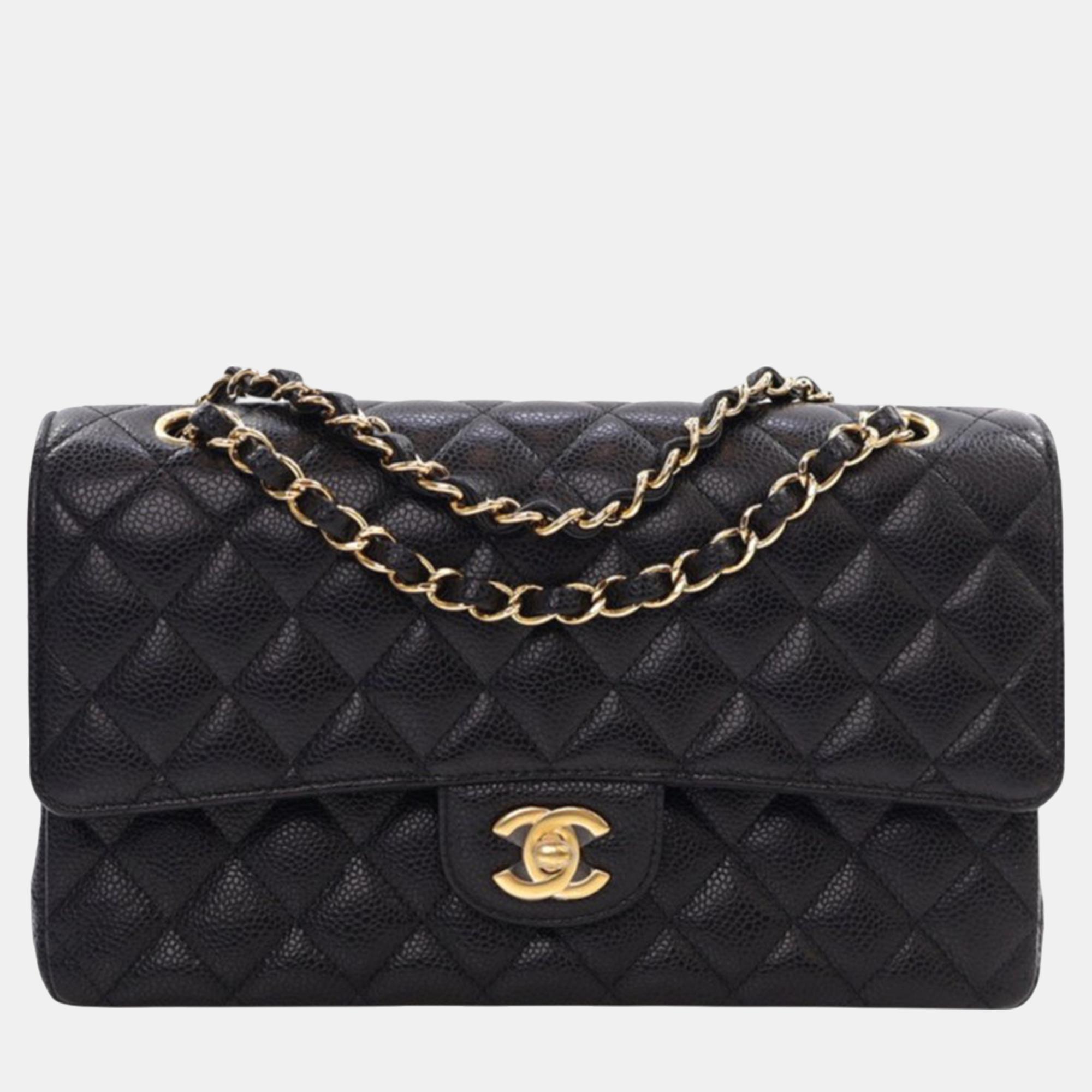 

Chanel Black Medium Classic Caviar Double Flap