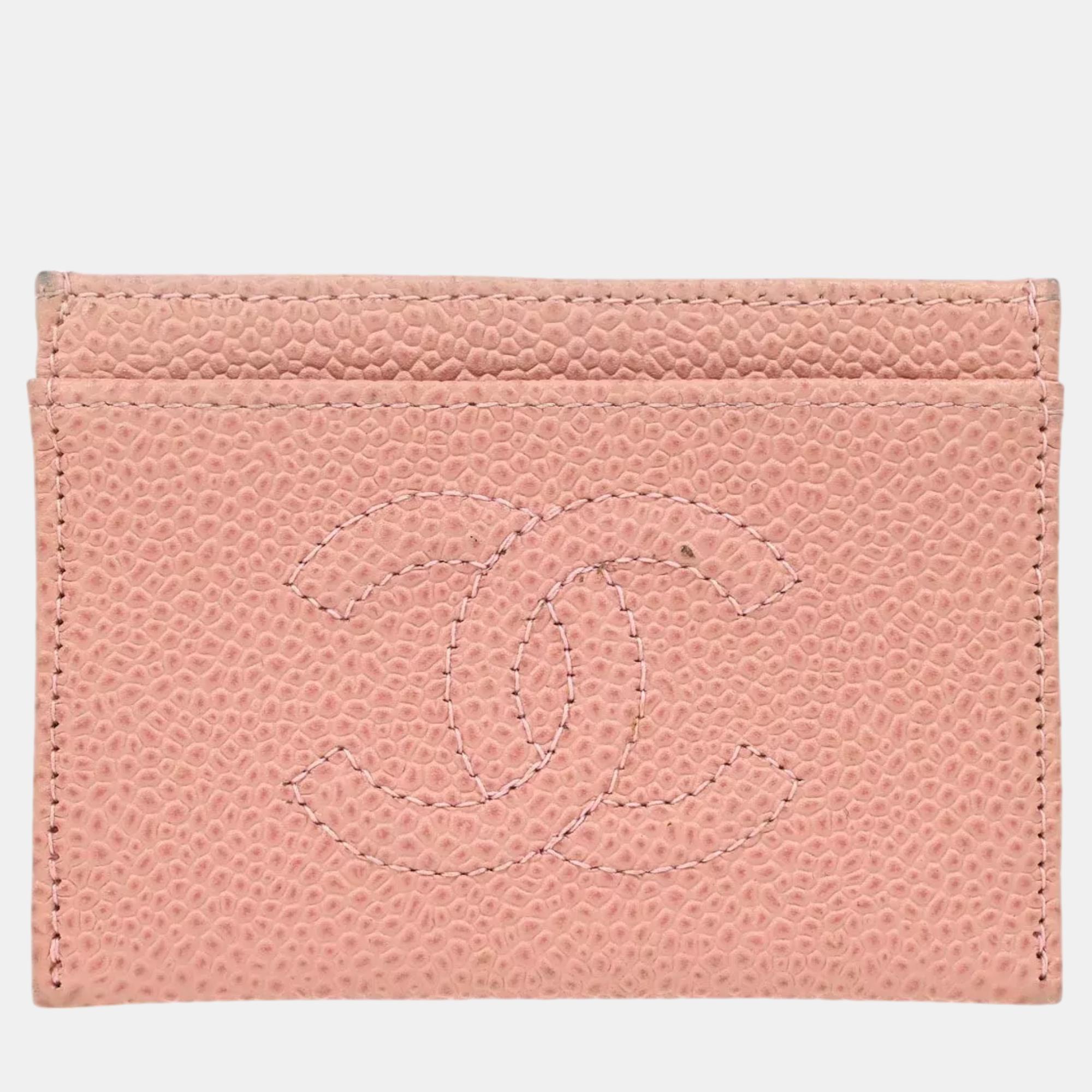 

Chanel Pink Calfskin Card Case