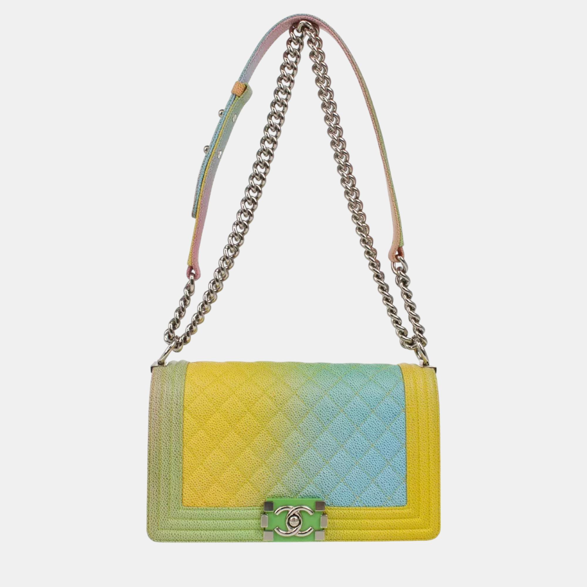 

Chanel Pastel Colors Boy Medium Chain Shoulder Bag, Multicolor