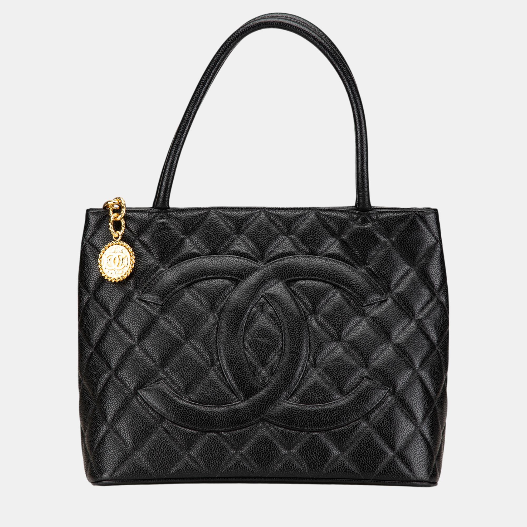 

Chanel Black Caviar Medallion Tote