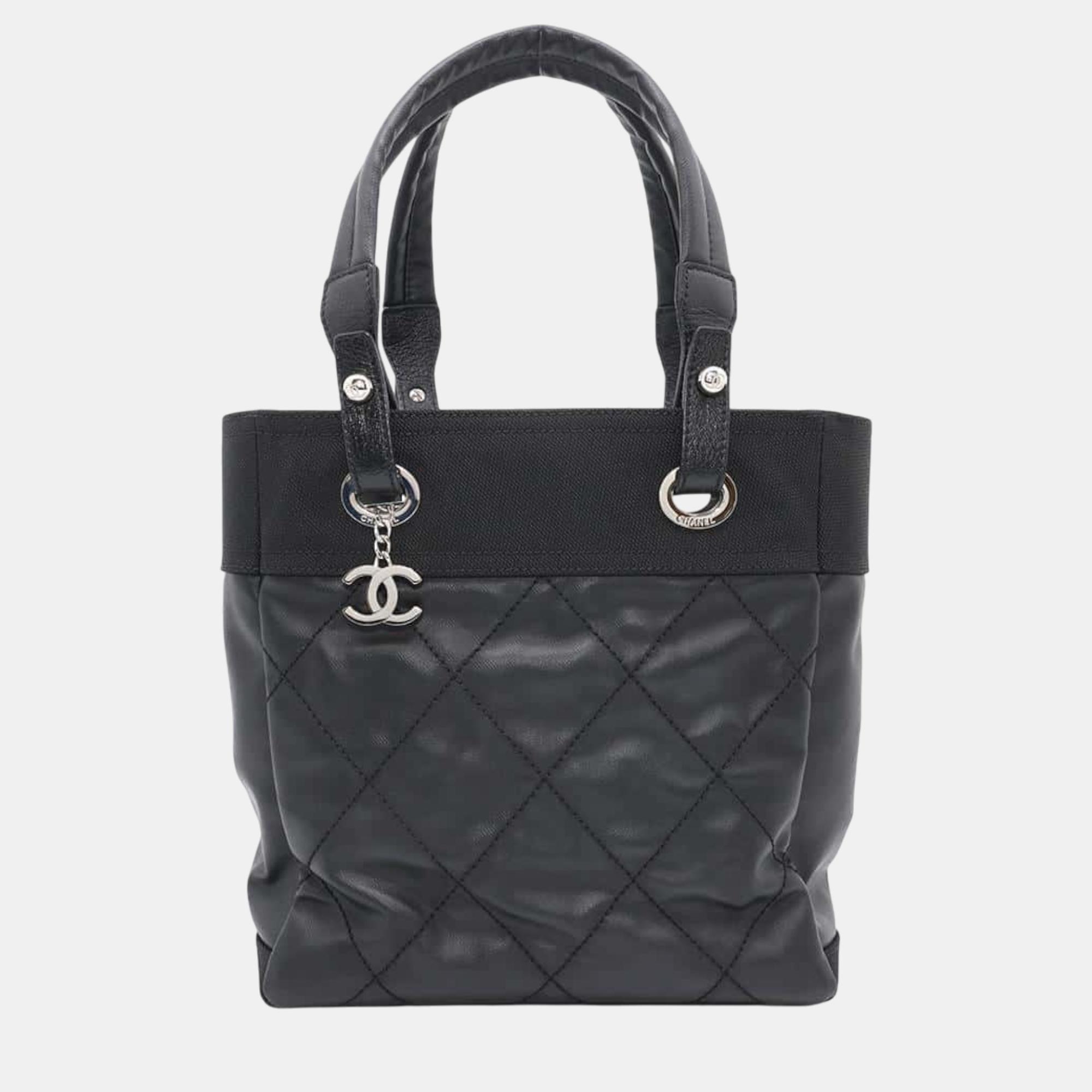 

Chanel Paris-Biarritz Black Coating Canvas Nylon Size Pm