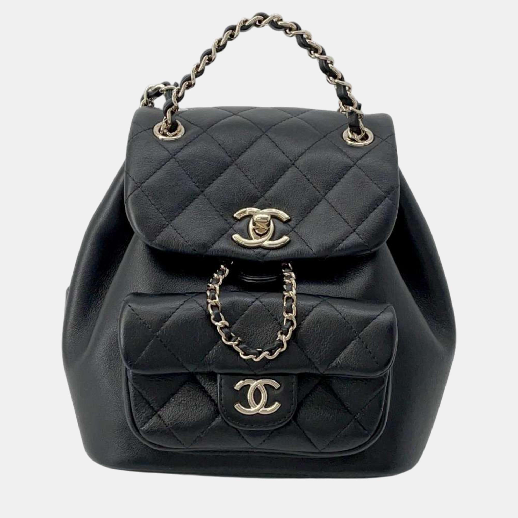 

Chanel Matelasse Mini Chainbackpack Black Lambskin