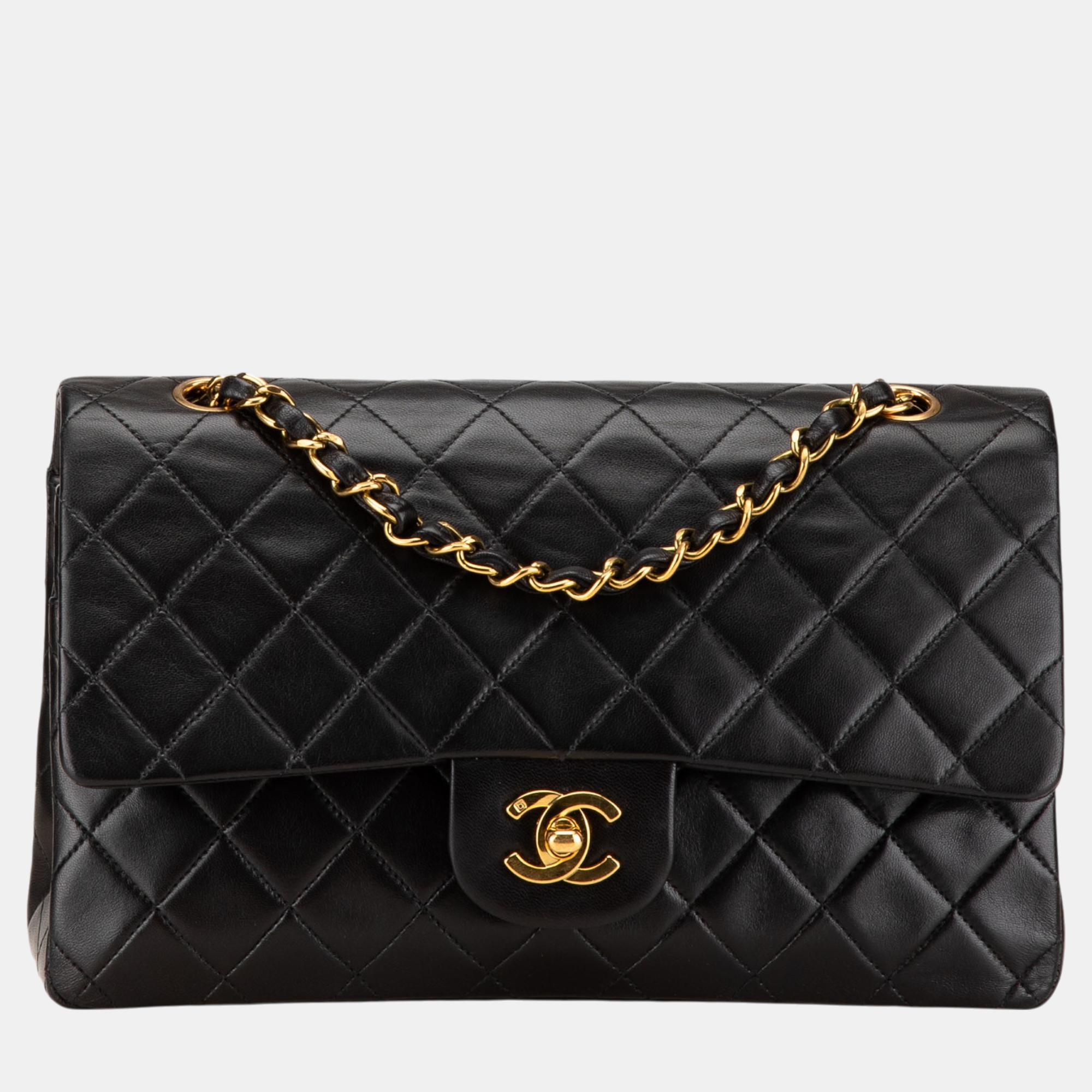 

Chanel Black Medium Classic Lambskin Double Flap