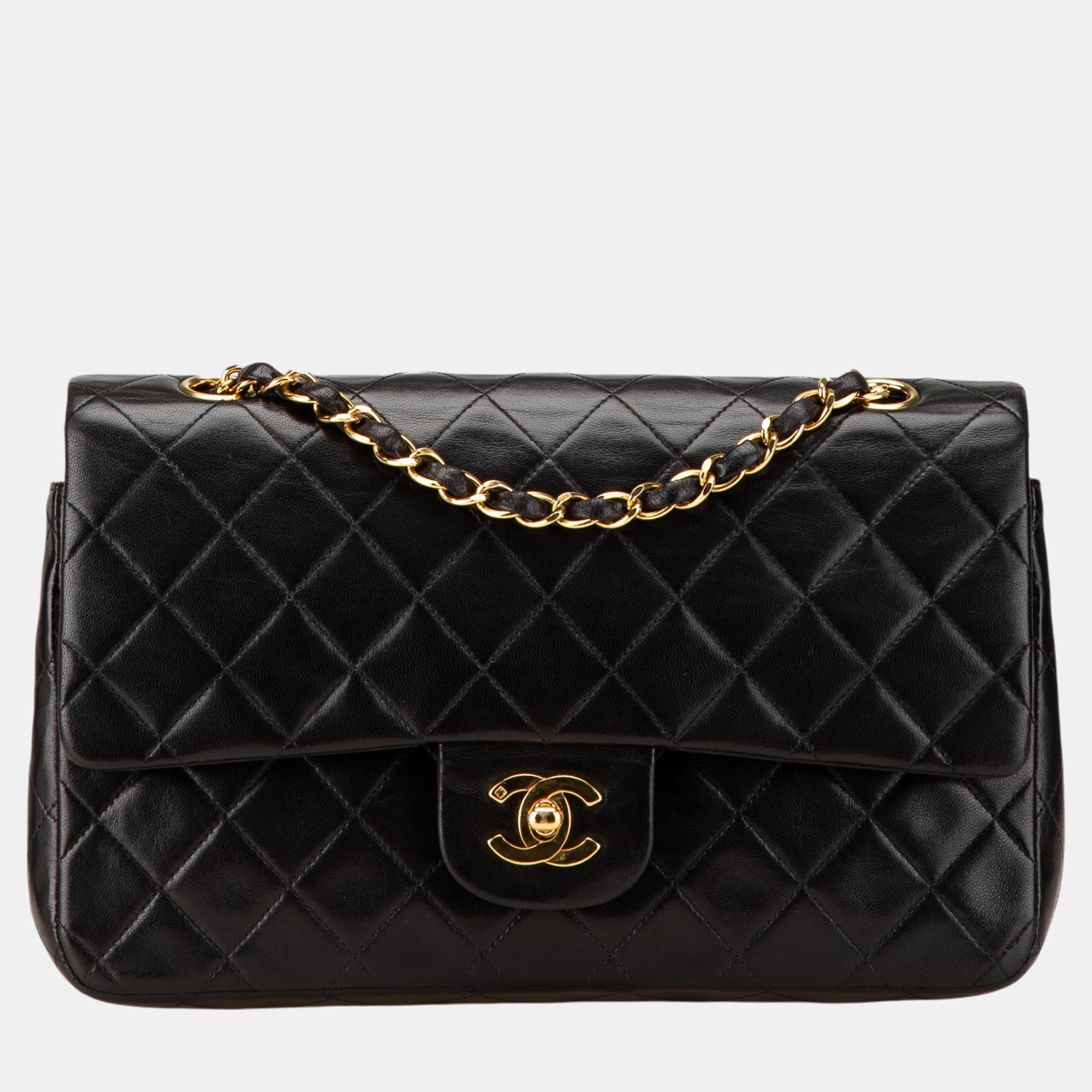 

Chanel Black Medium Classic Lambskin Double Flap