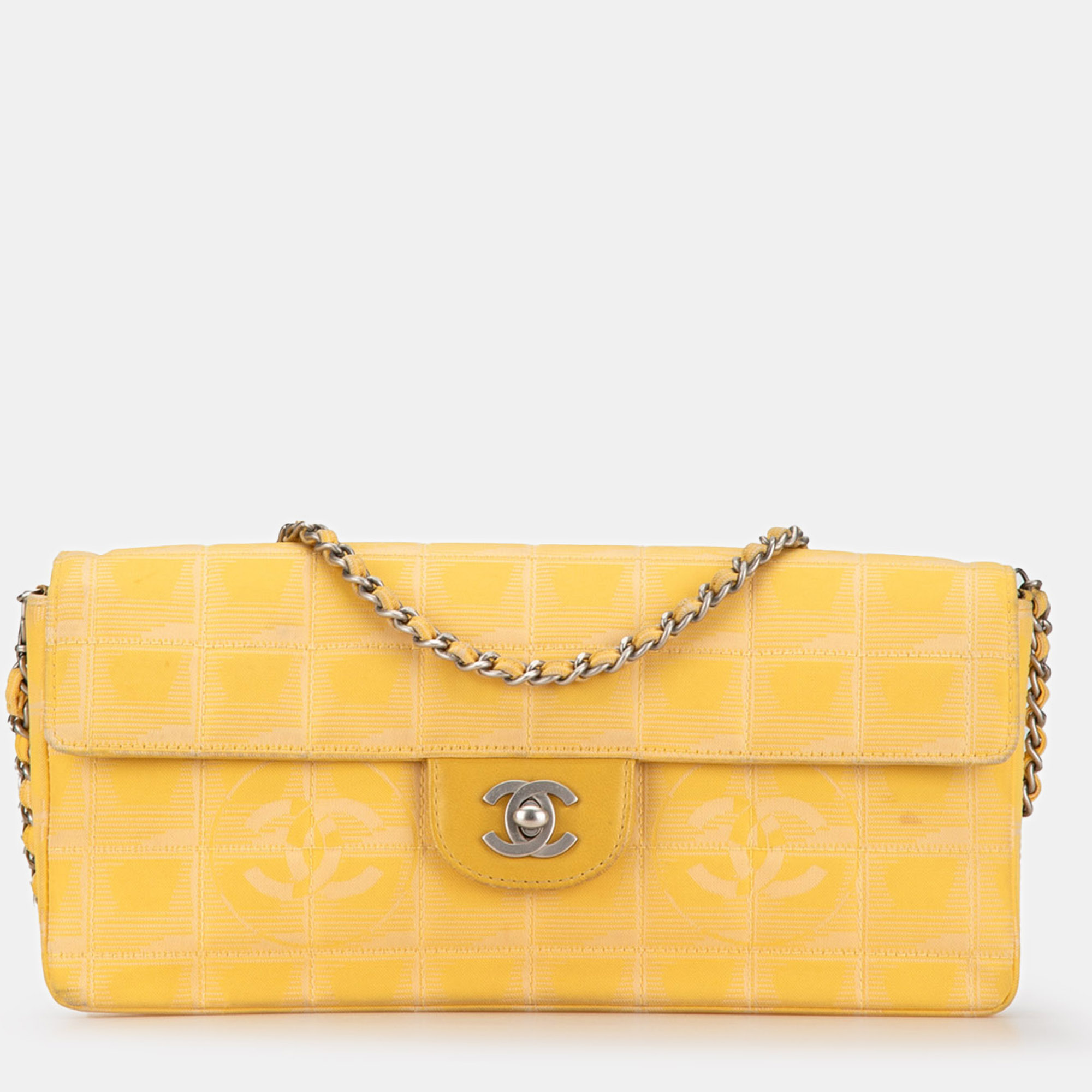 

Chanel Yellow New Travel Line Nylon East West Flap