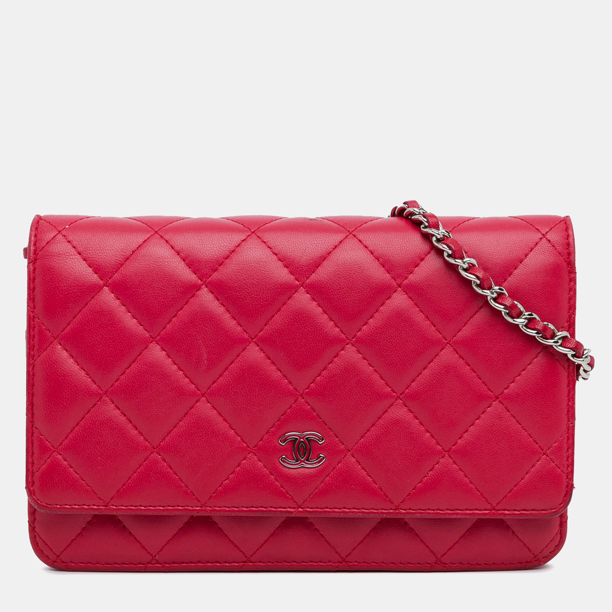 

Chanel Pink Classic Lambskin Wallet on Chain