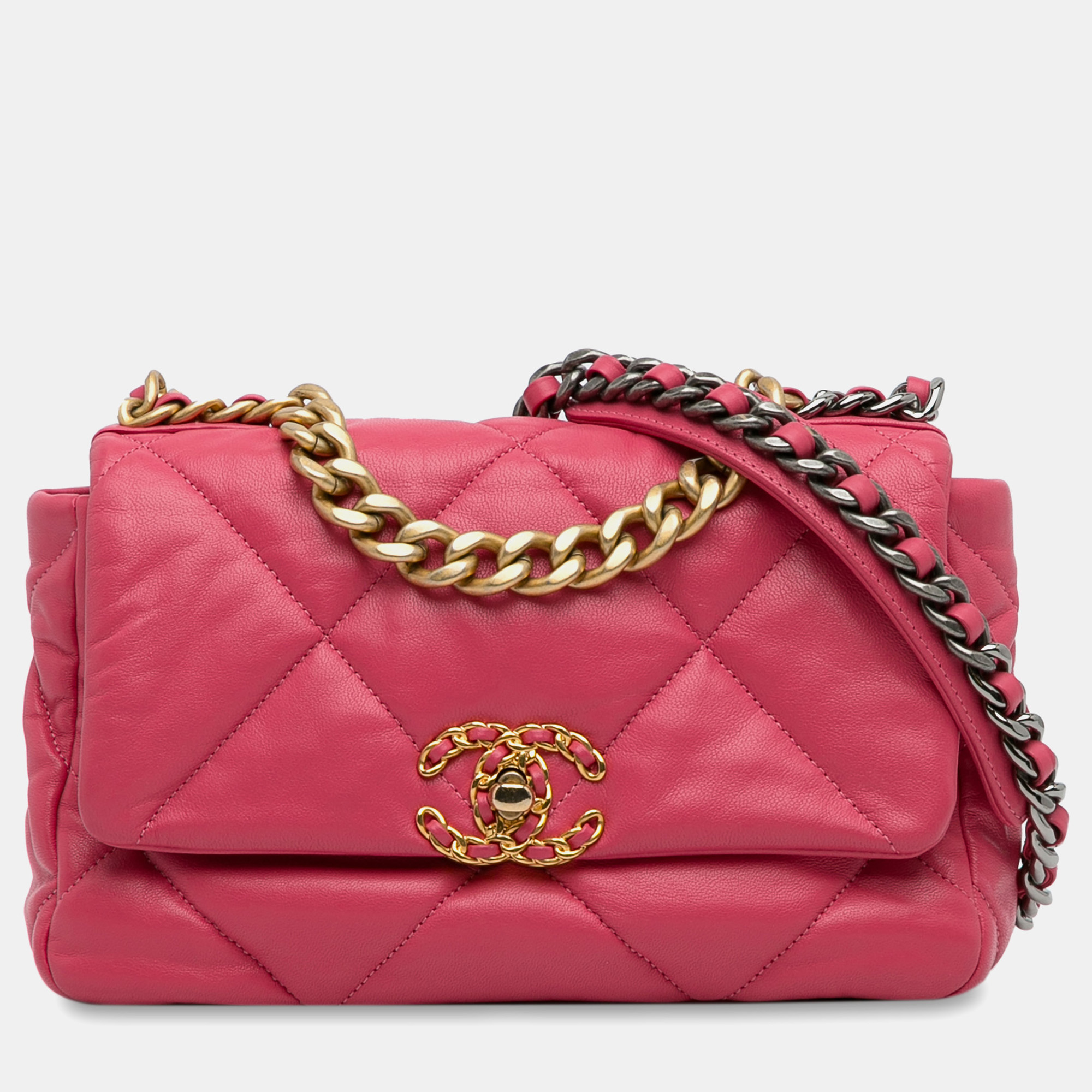 

Chanel Pink Medium Lambskin 19 Flap