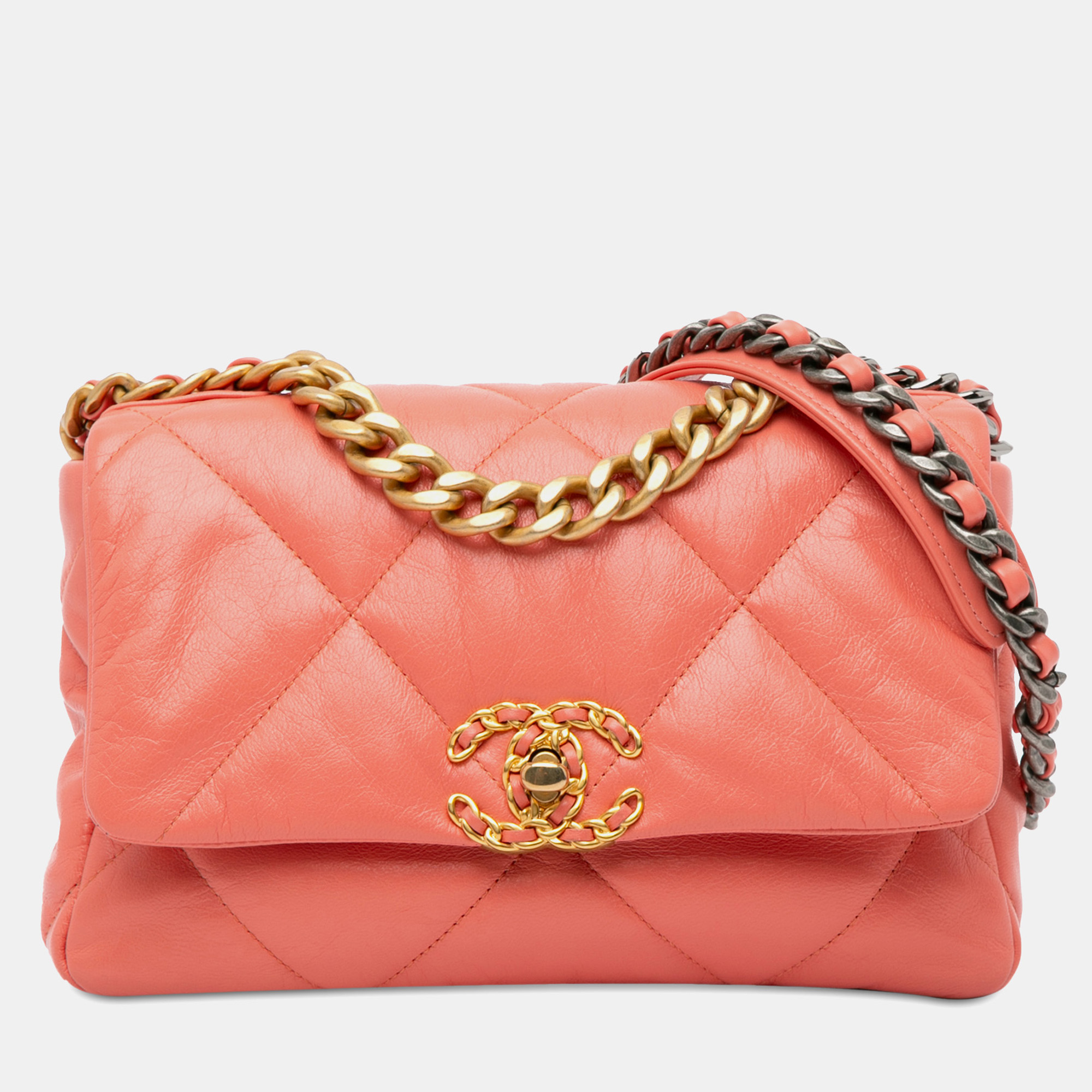 

Chanel Pink Medium Lambskin 19 Flap