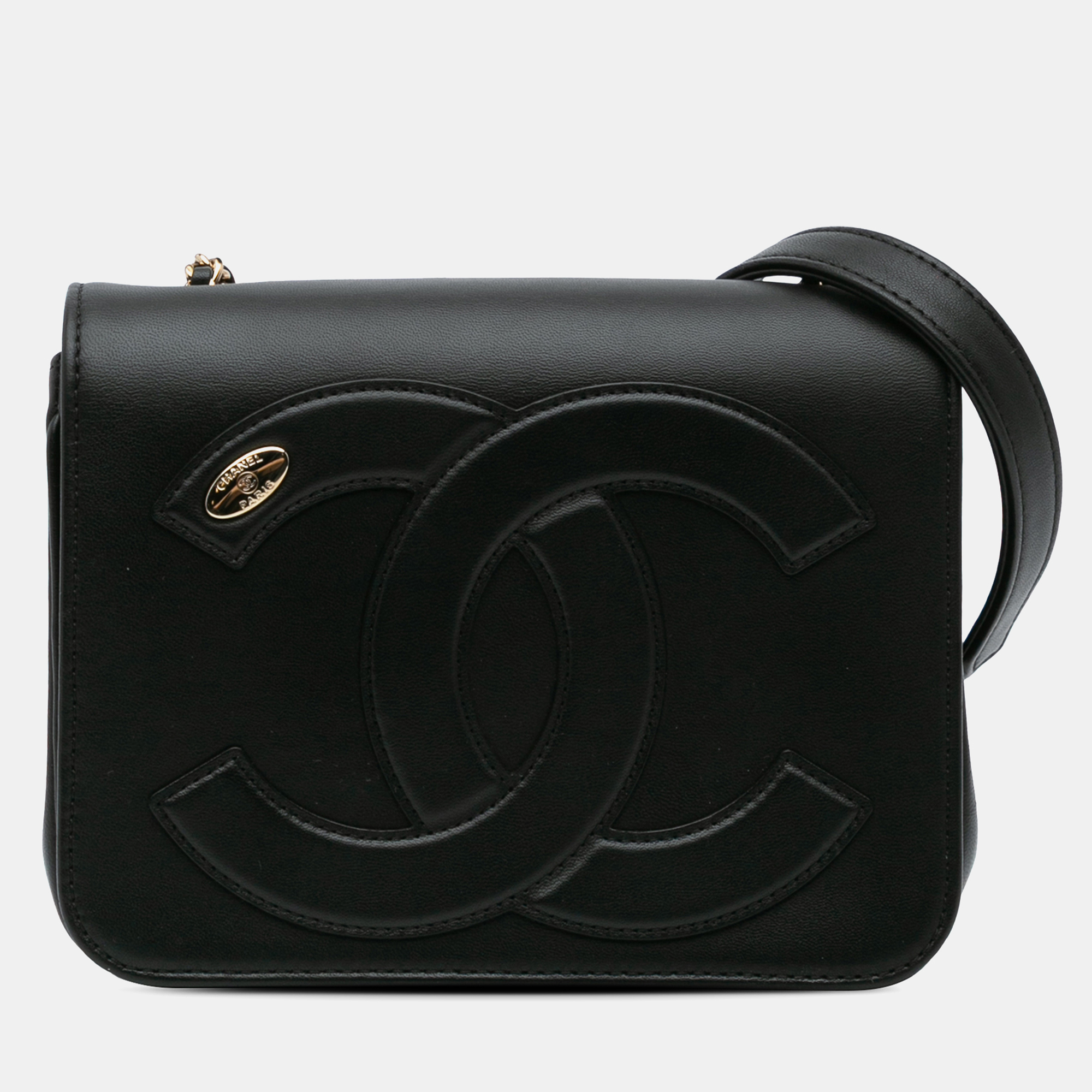 

Chanel Black Lambskin CC Mania Flap