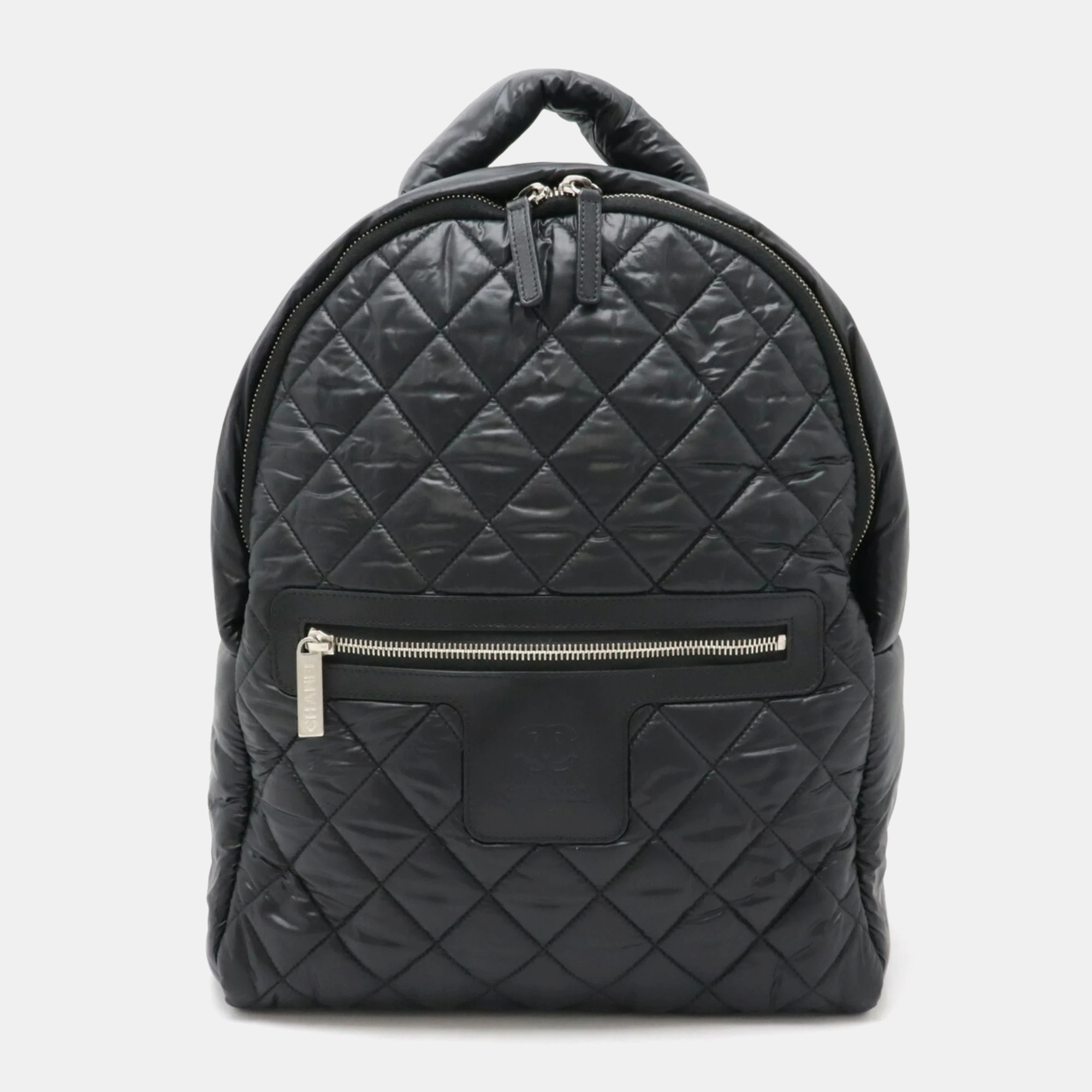 

Chanel Black Nylon and Leather Cococoon Quilted Backpack