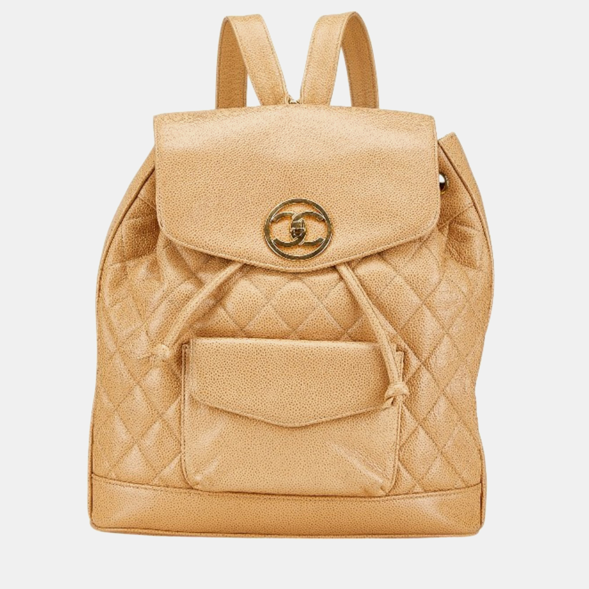 

Chanel Beige Caviar Leather Backpack