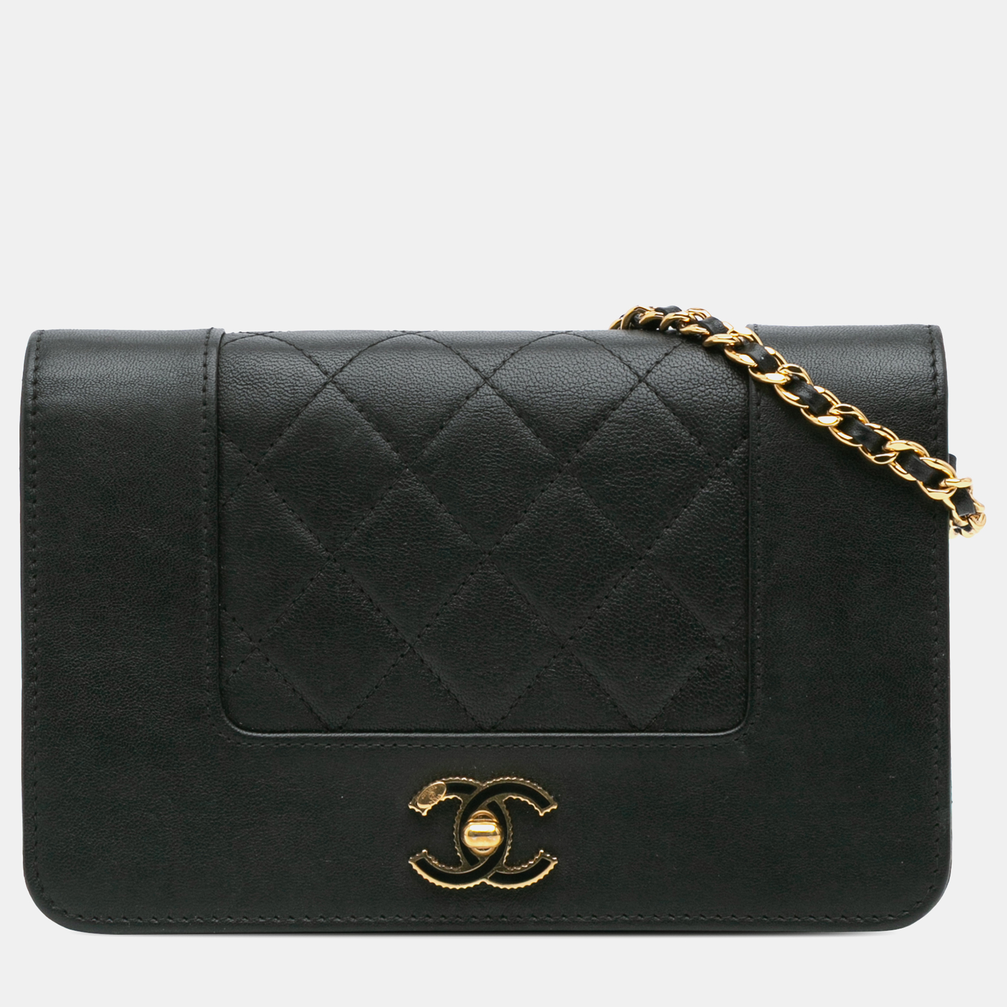 

Chanel Black Quilted Lambskin Mademoiselle Wallet on Chain