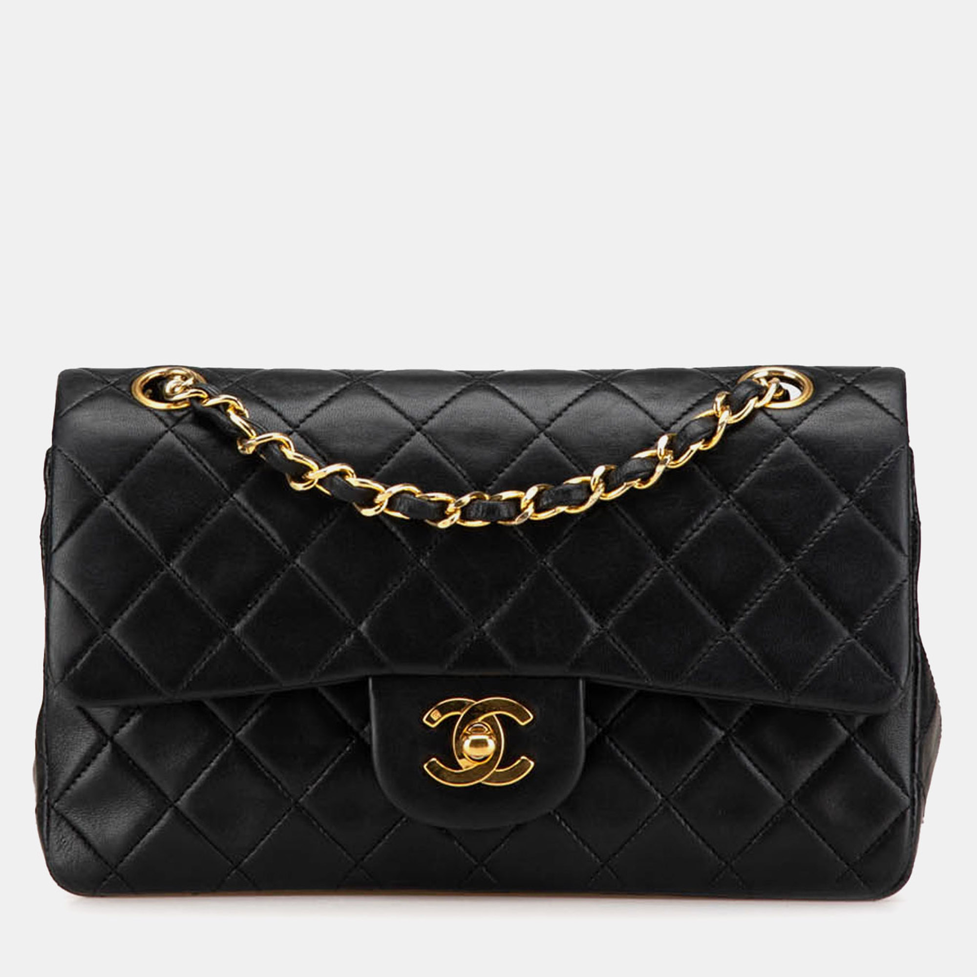 

Chanel Black Small Classic Lambskin Double Flap