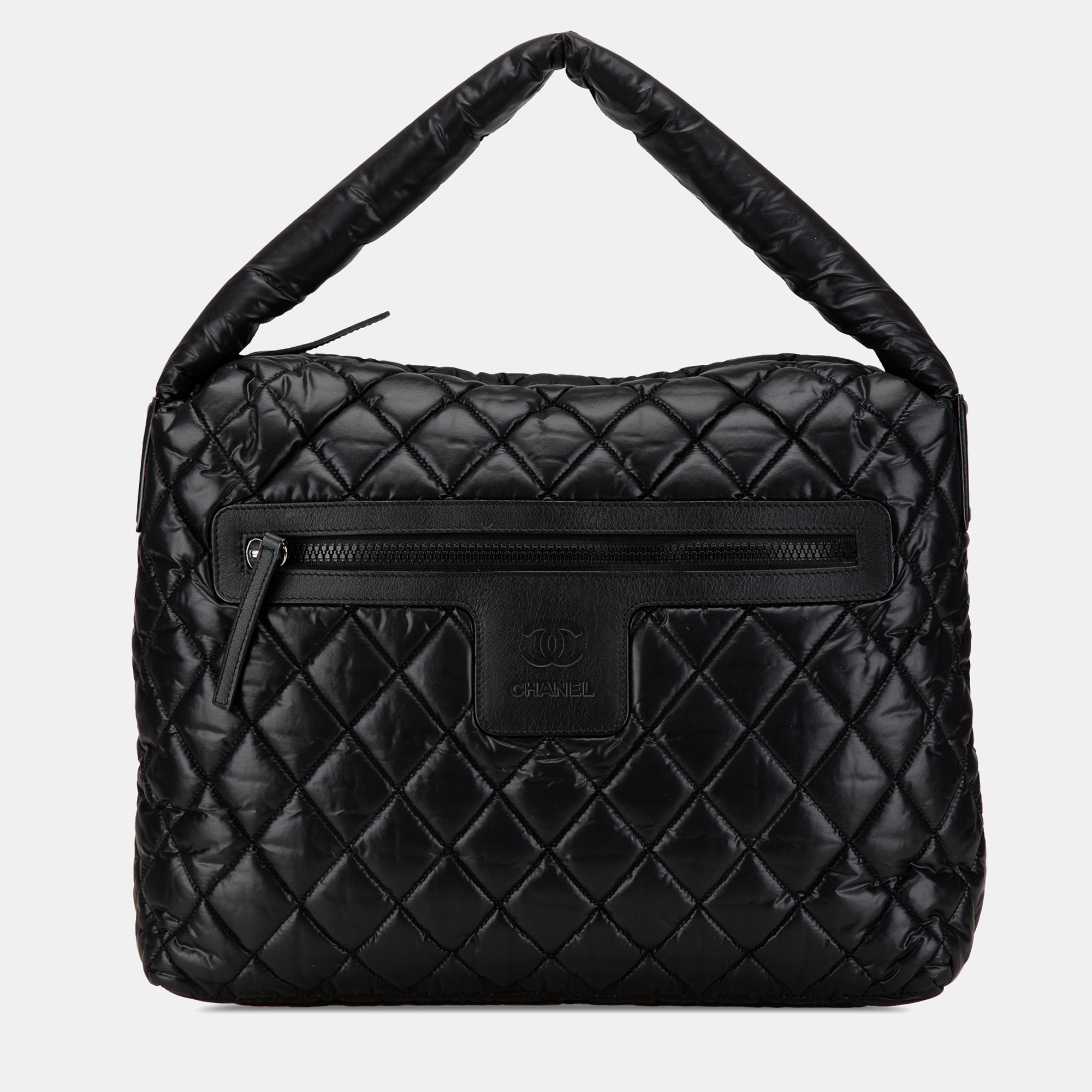 

Chanel Black Quilted Nylon Coco Cocoon Hobo