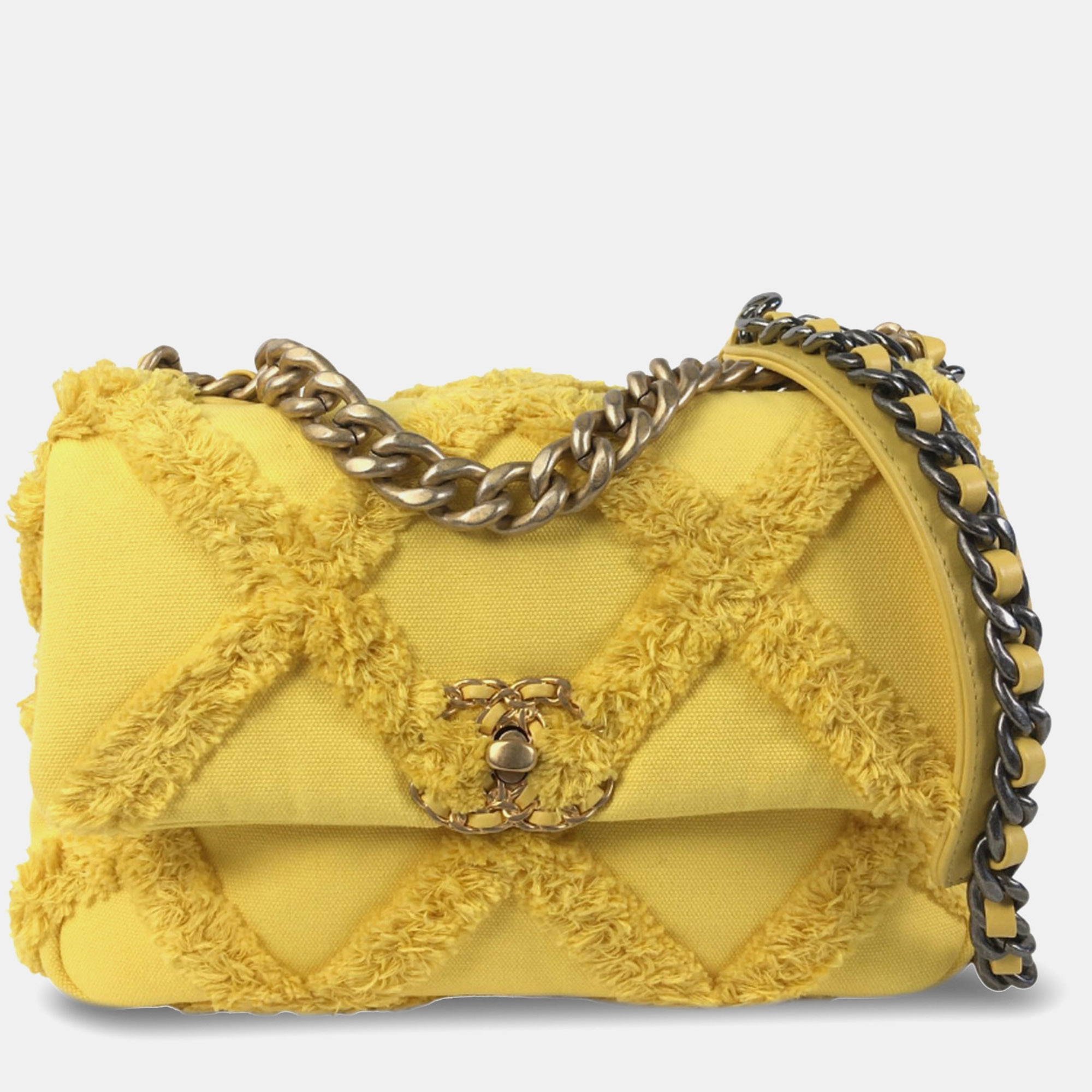 

Chanel Yellow Medium 19 Canvas Flap