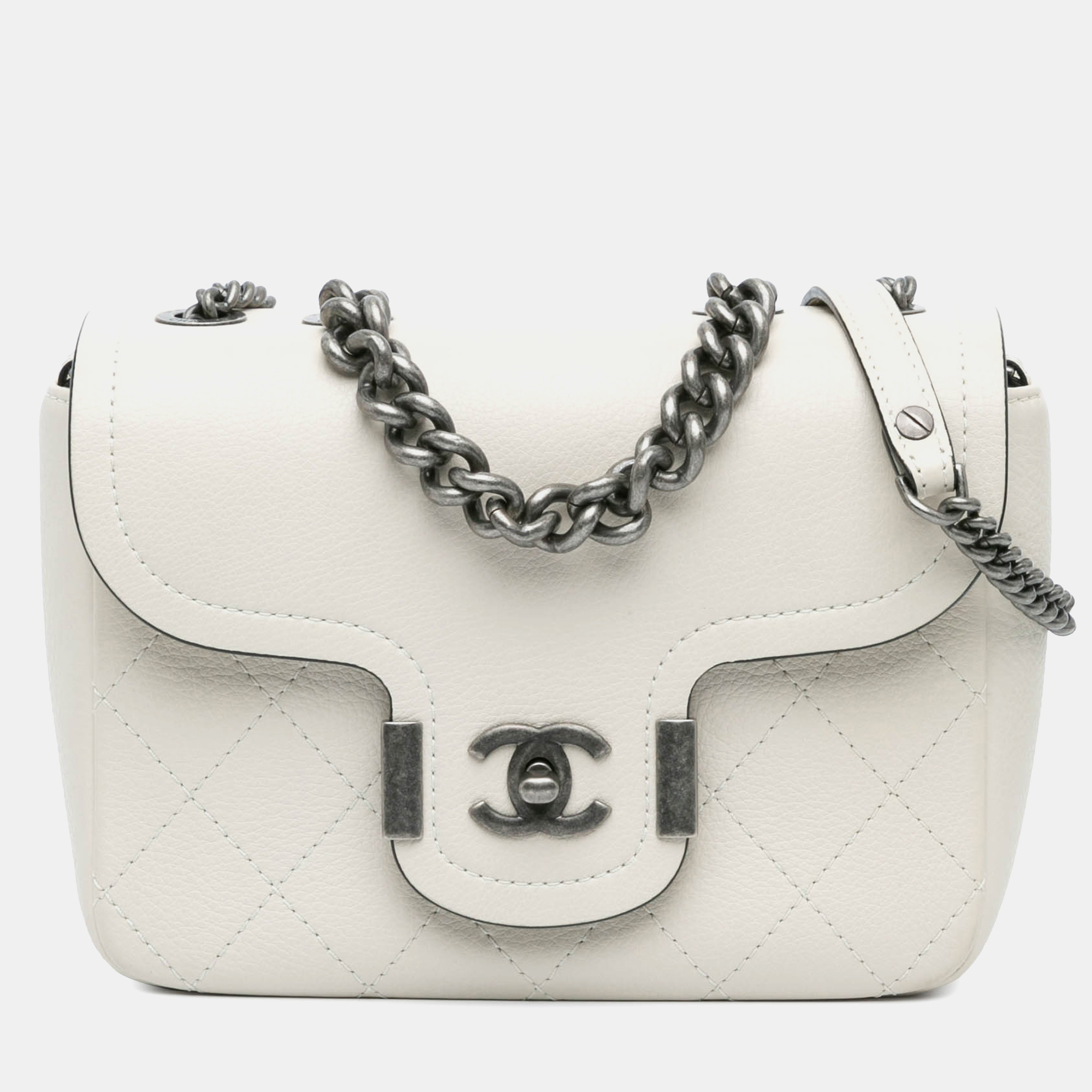 

Chanel White Paris-Greece Calfskin Archi Chic Flap