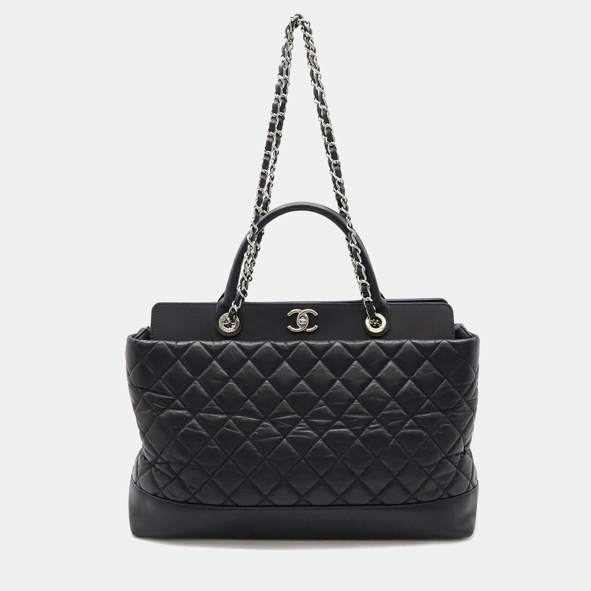 

Chanel Black Leather Portobello Tote Bag