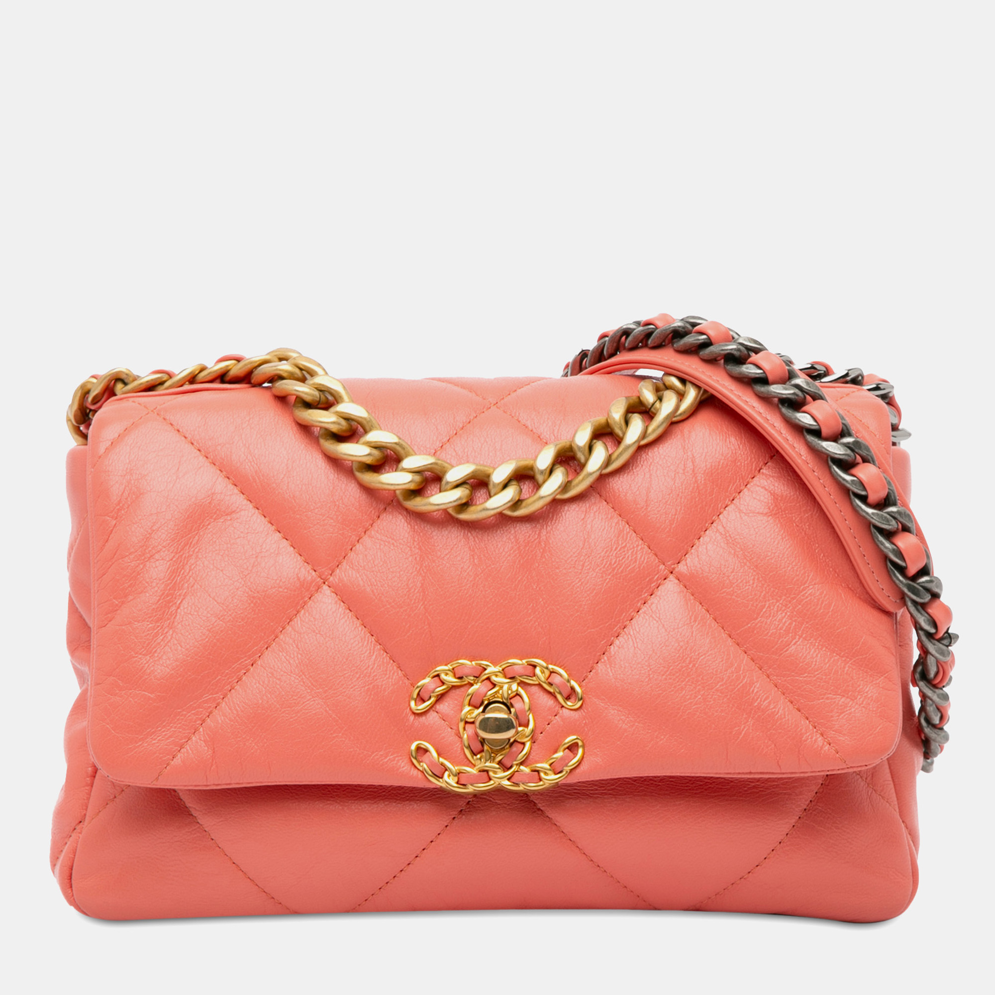 

Chanel Pink Medium Lambskin 19 Flap