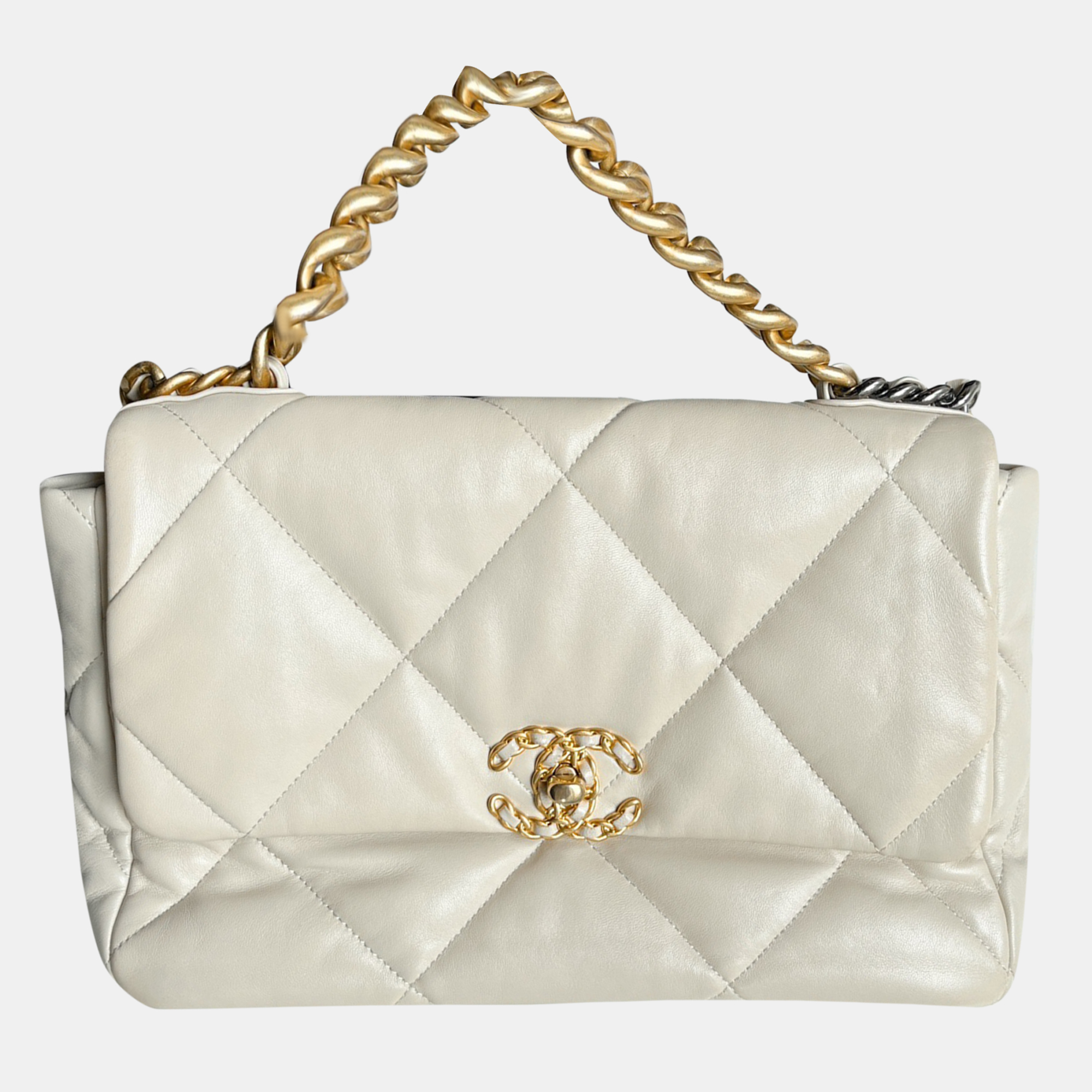 

Chanel Beige Leather 19 Medium Shoulder Bag