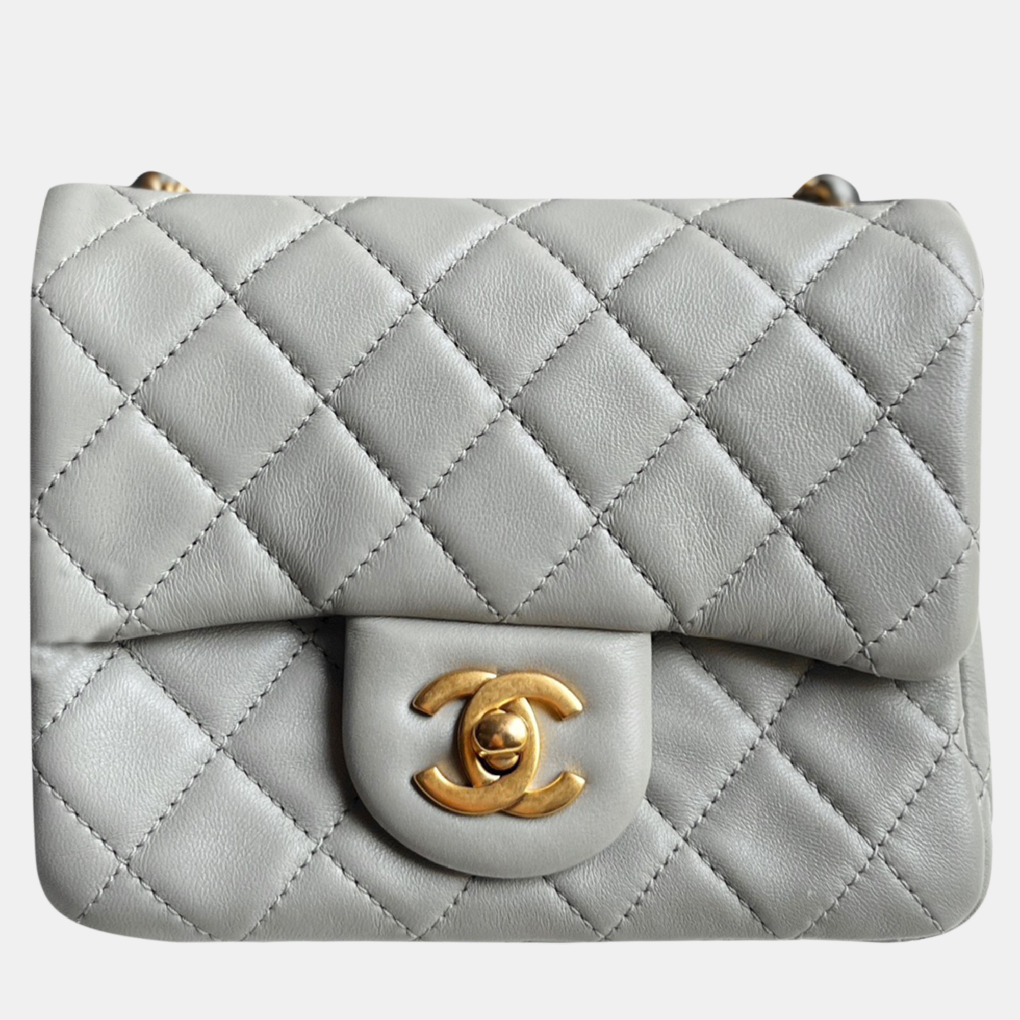 

Chanel Grey Square Mini Shoulder Bag