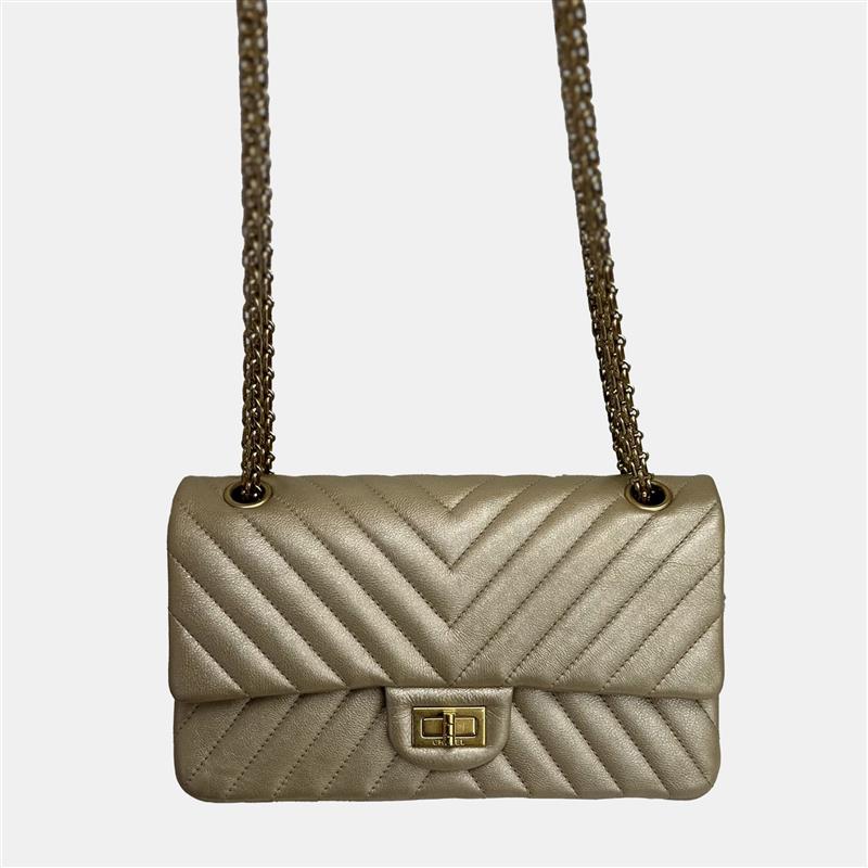 

Chanel Champagne Gold 2.55 Small Shoulder Bag