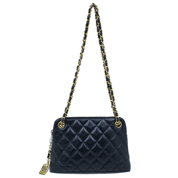 Chanel Black Lambskin Vintage Mademoiselle Small Shoulder Bag