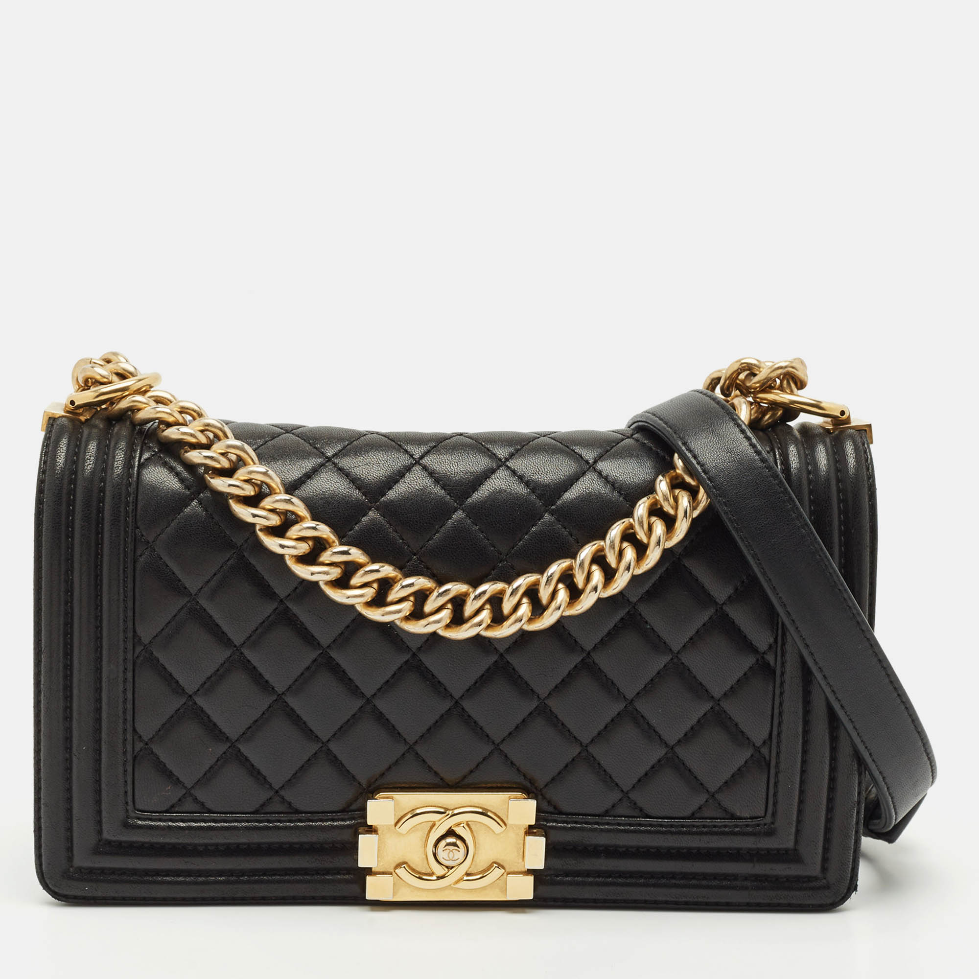

Chanel Black Quilted Leather  Boy Flap Bag