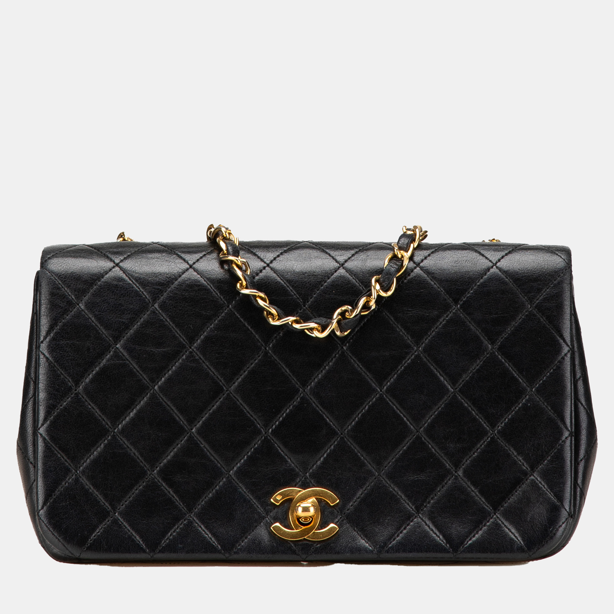 

Chanel Black CC Quilted Lambskin Full Flap